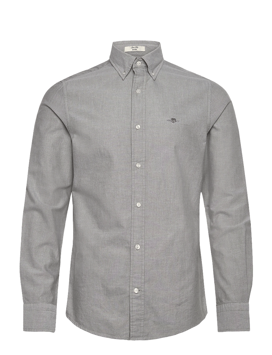 Gant - SLIM OXFORD SHIRT - oxford skjorter - moss green - 0
