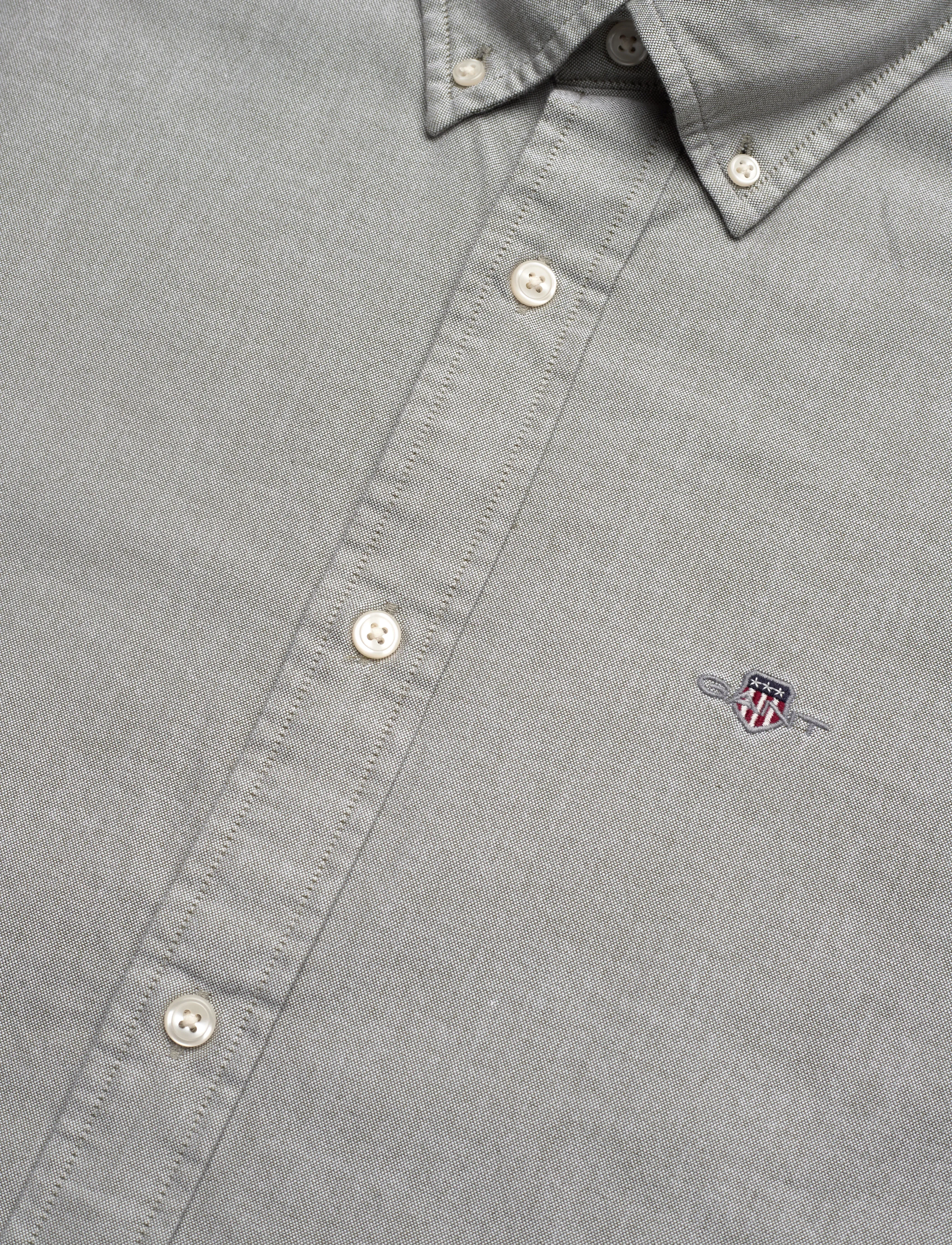 Gant - SLIM OXFORD SHIRT - oxford skjorter - moss green - 3
