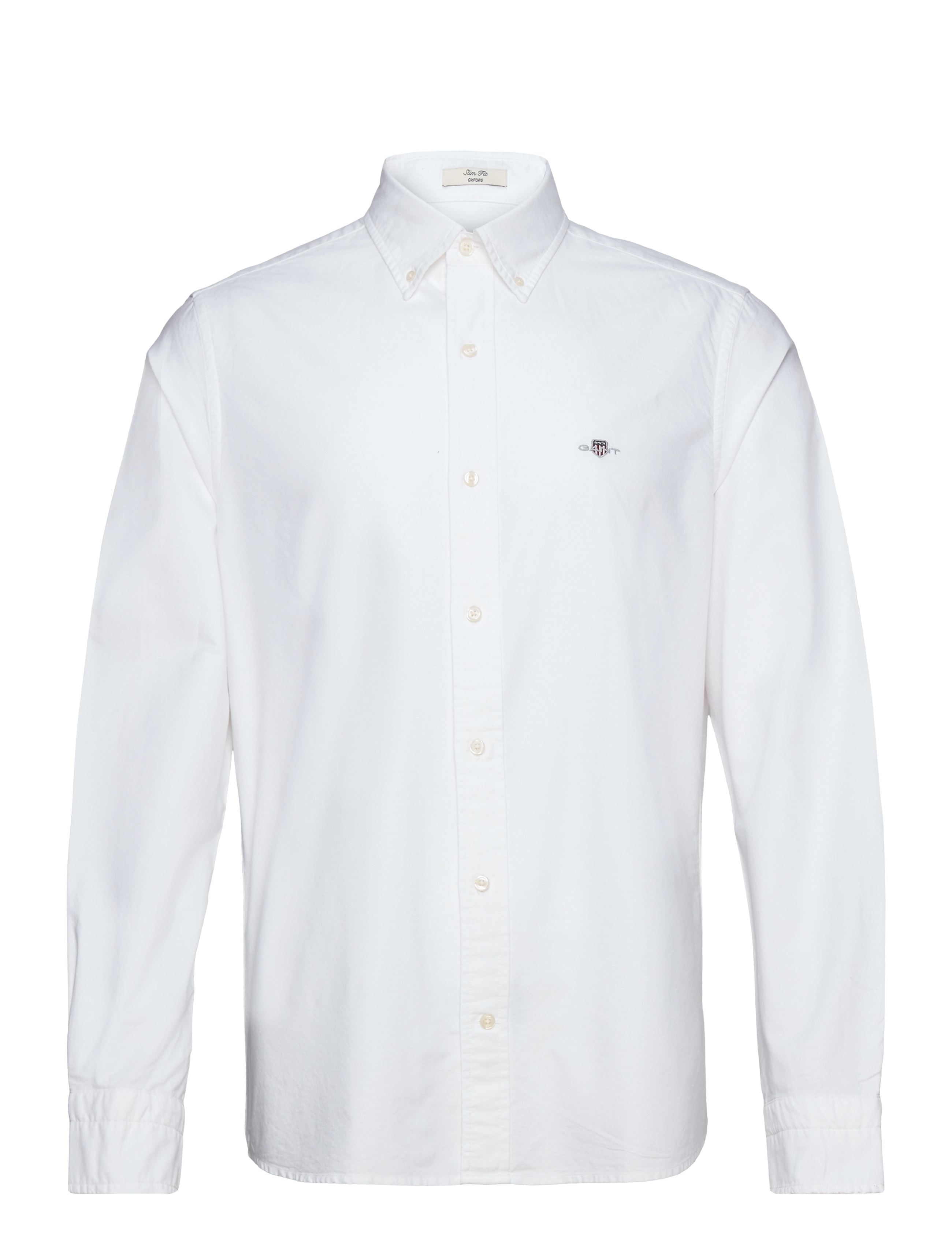 Gant SLIM CLASSIC OXFORD SHIRT - Basic skjortor - WHITE / white