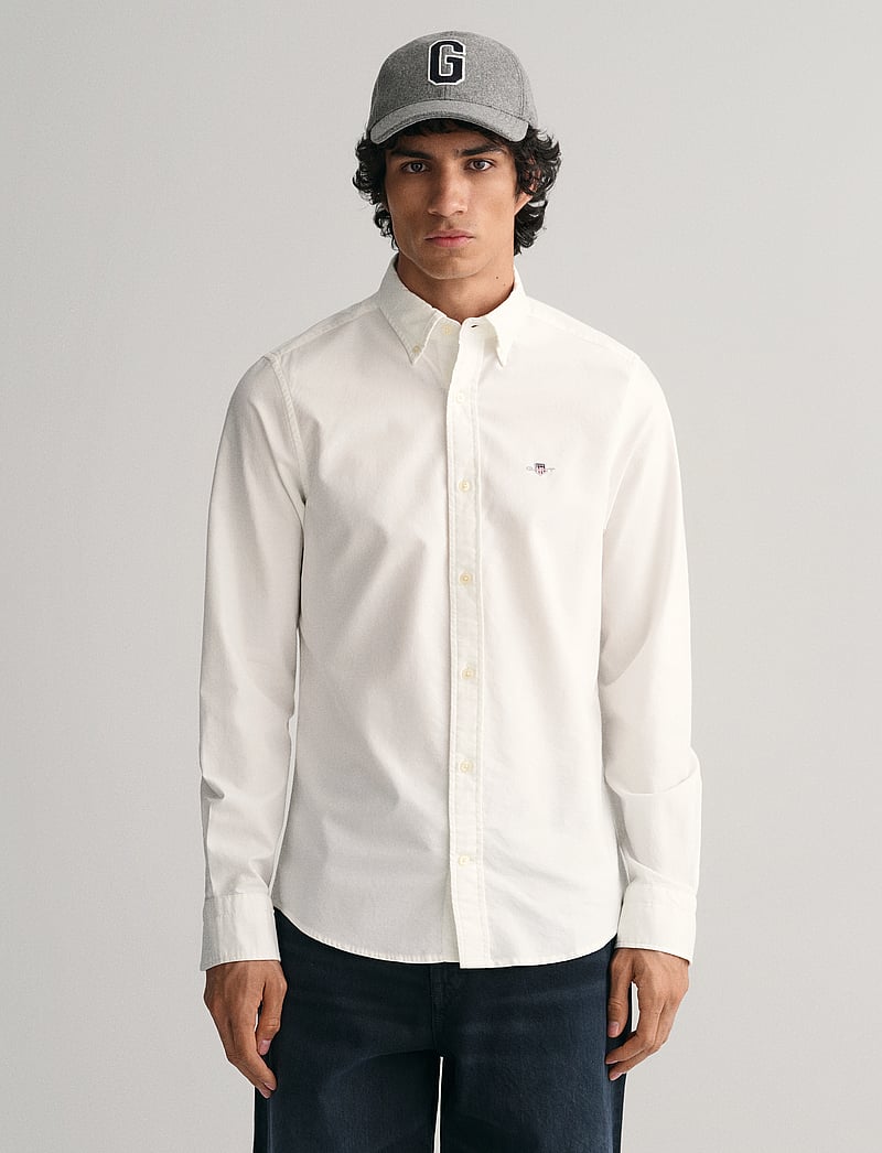 GANT - SLIM CLASSIC OXFORD SHIRT - basic-hemden - white - 0