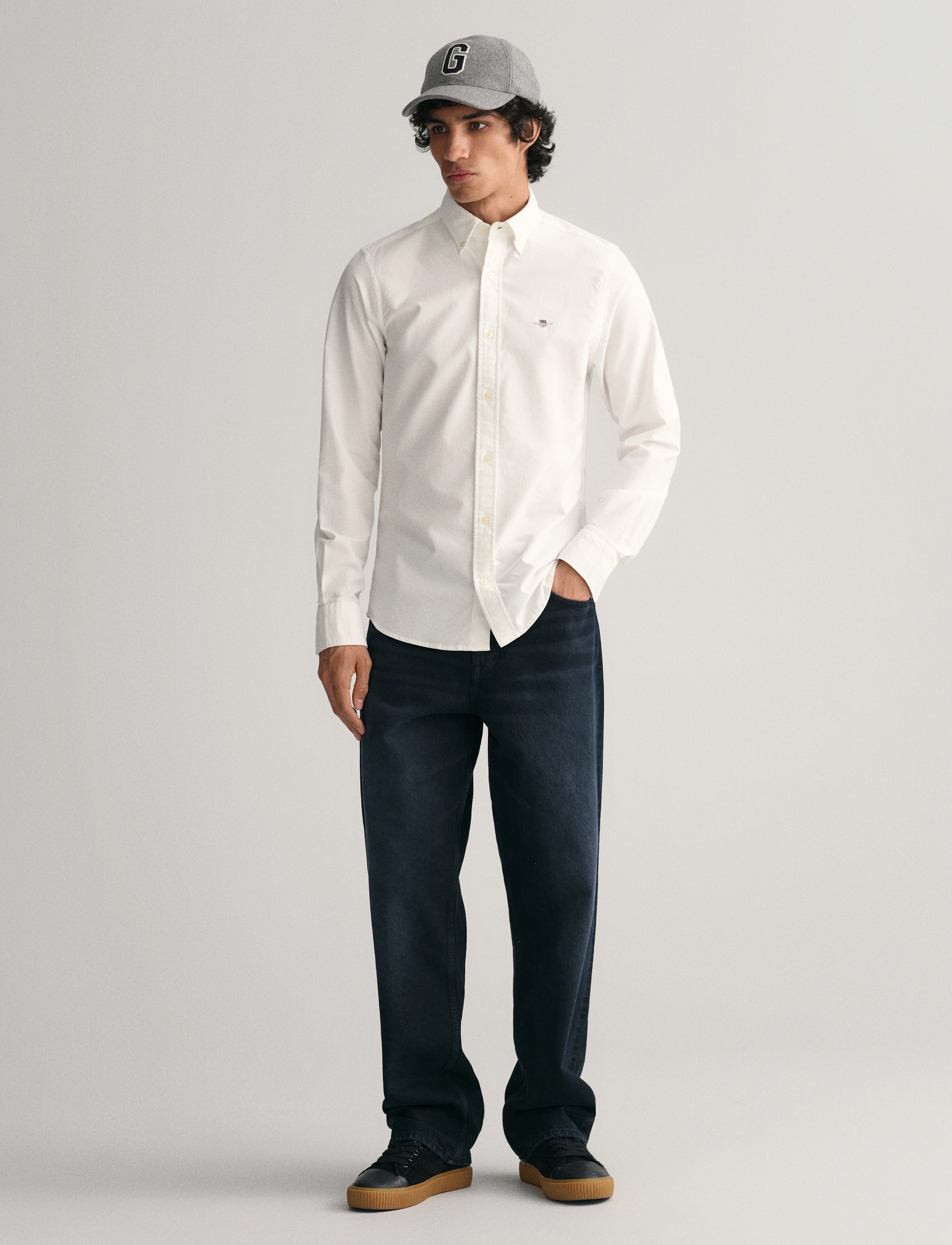 Gant - SLIM OXFORD SHIRT - oxford skjorter - white - 5