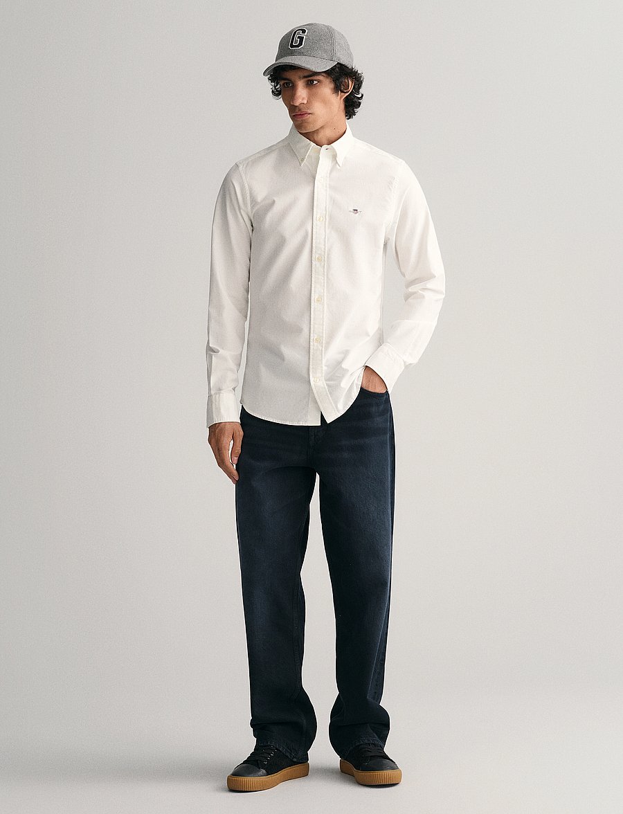 Gant - SLIM OXFORD SHIRT - oxford skjorter - white - 5