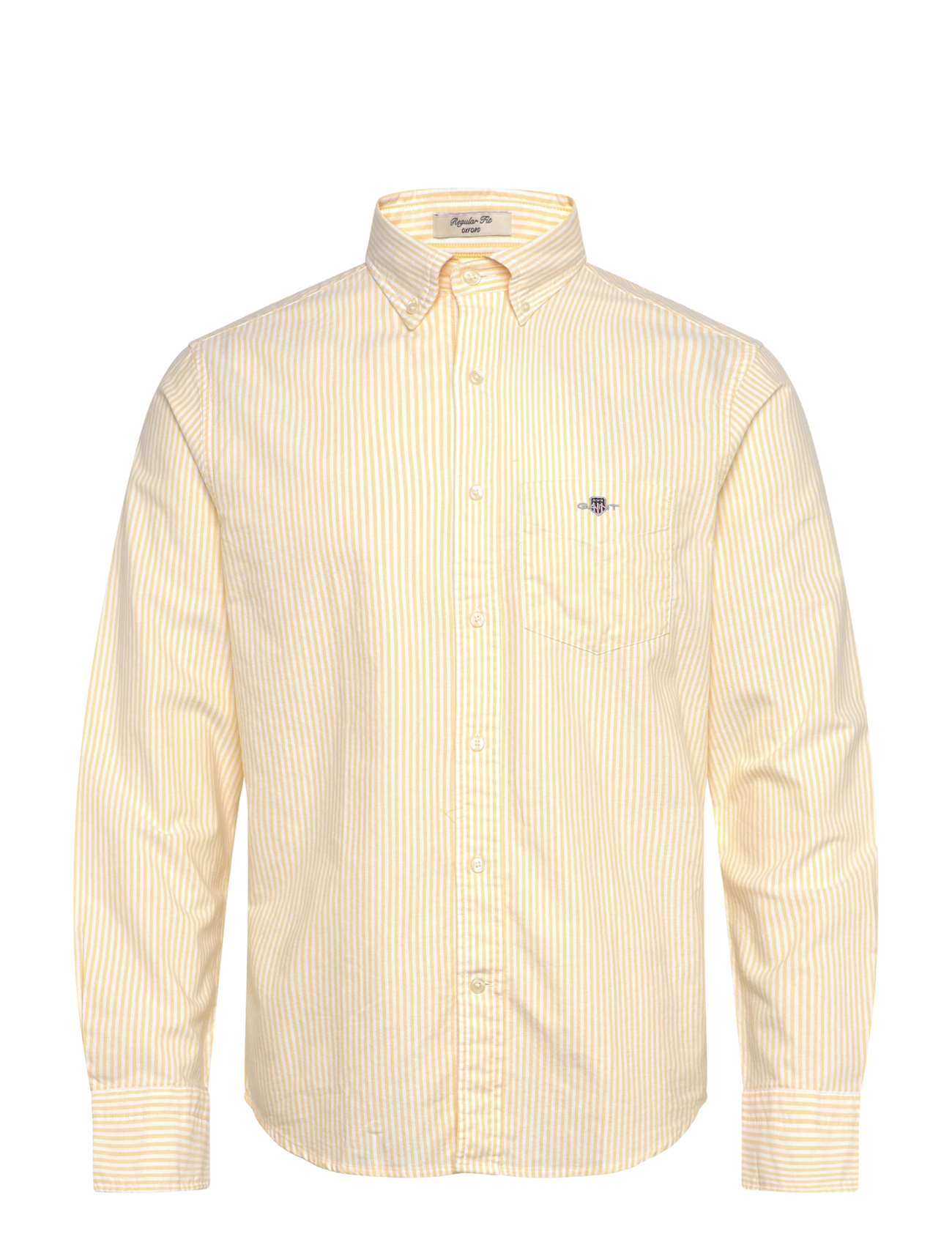 Gant REG CLASSIC OXFORD STRIPE SHIRT - Särgid - BANANA YELLOW / yellow
