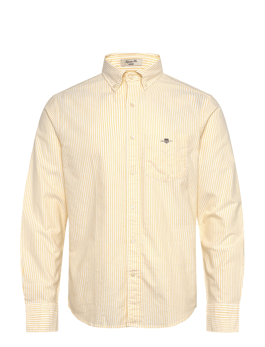 Gant - REG CLASSIC OXFORD STRIPE SHIRT - oxford skjorter - banana yellow - 1