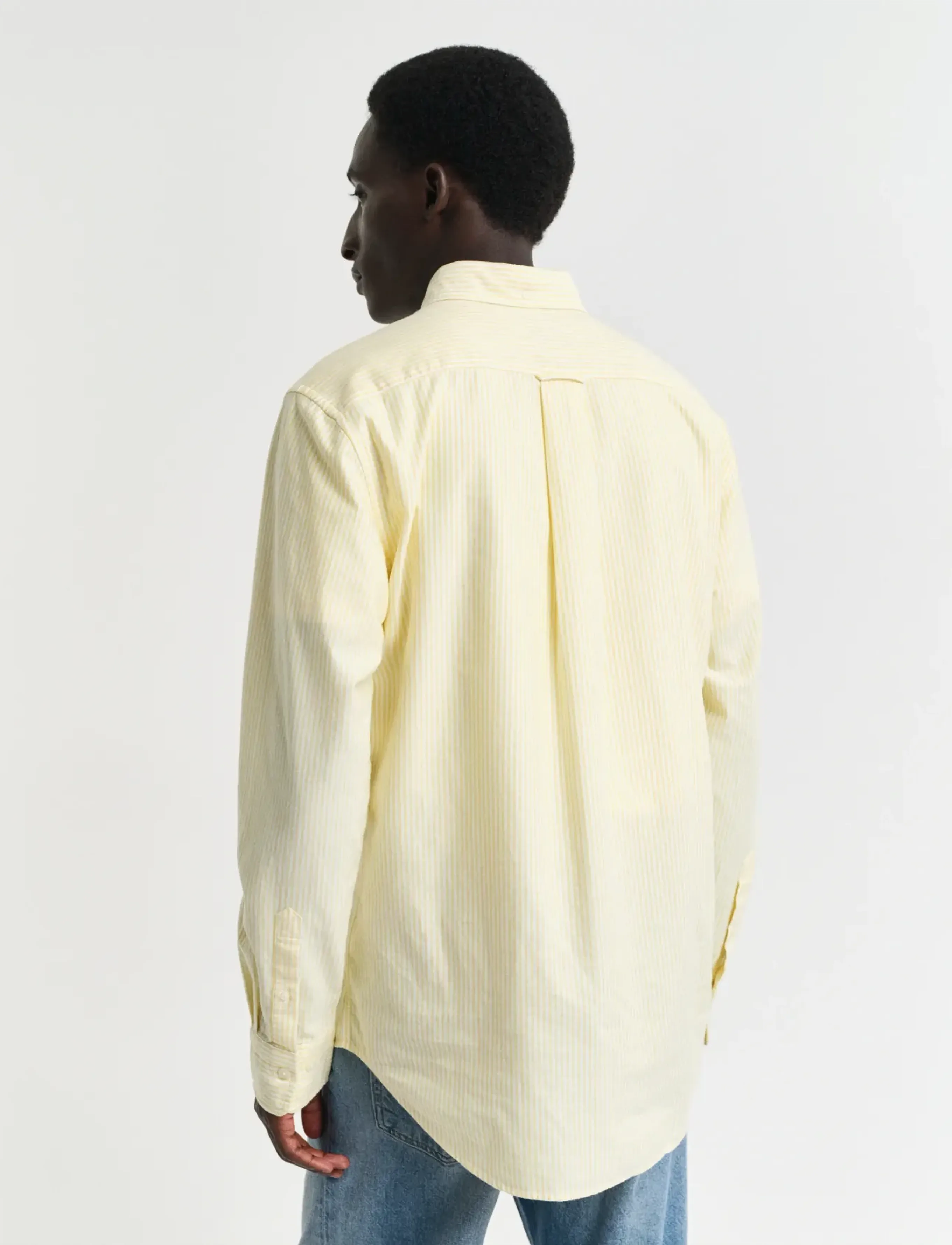 Gant - REG CLASSIC OXFORD STRIPE SHIRT - oxford skjorter - banana yellow - 3