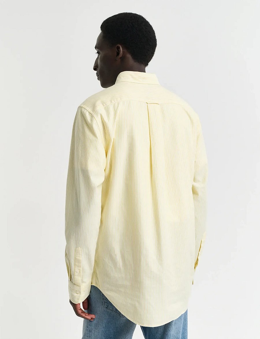 Gant - REG CLASSIC OXFORD STRIPE SHIRT - oxford skjorter - banana yellow - 3