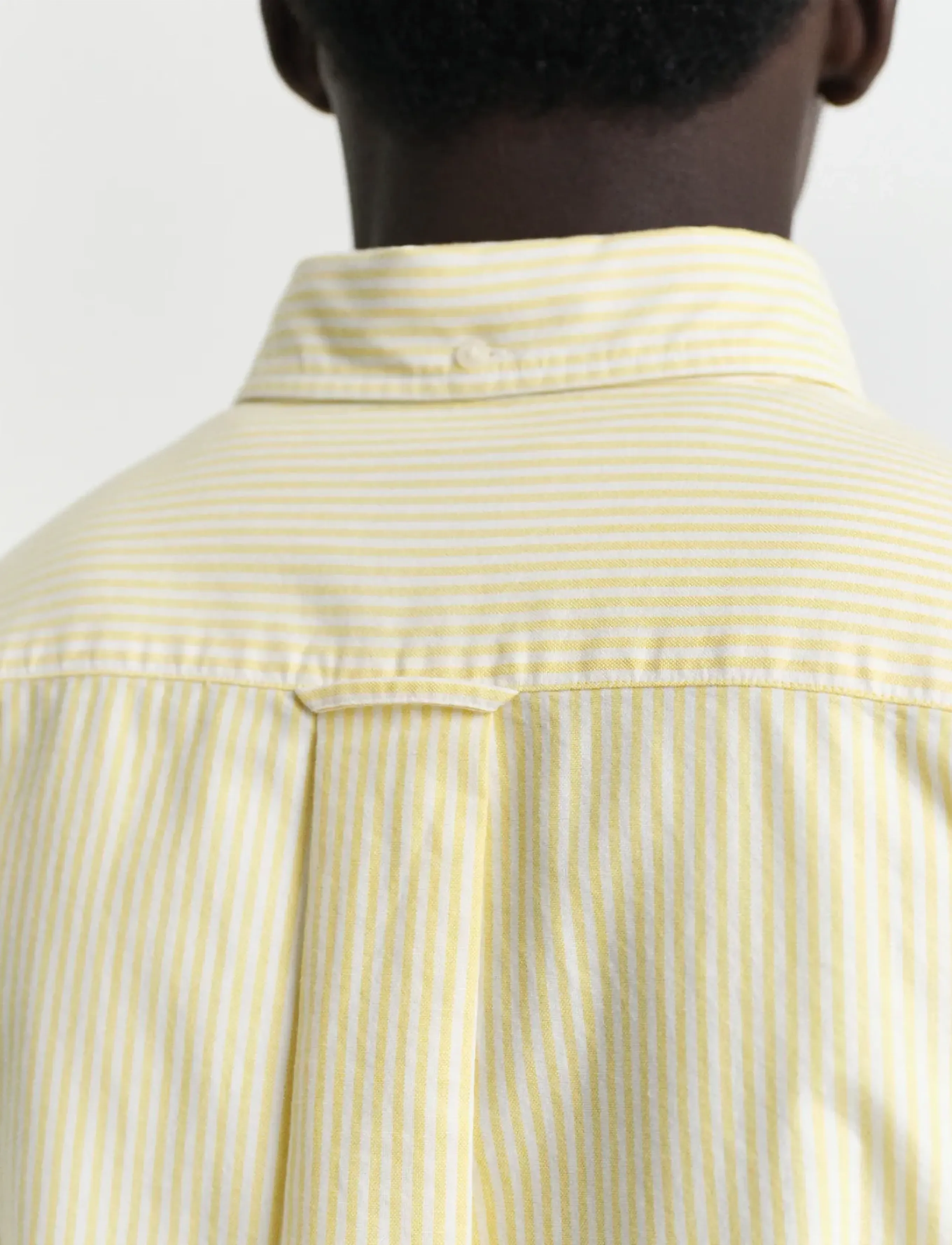 Gant - REG CLASSIC OXFORD STRIPE SHIRT - oxford skjorter - banana yellow - 4