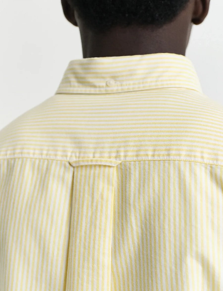 Gant - REG CLASSIC OXFORD STRIPE SHIRT - oxford skjorter - banana yellow - 4
