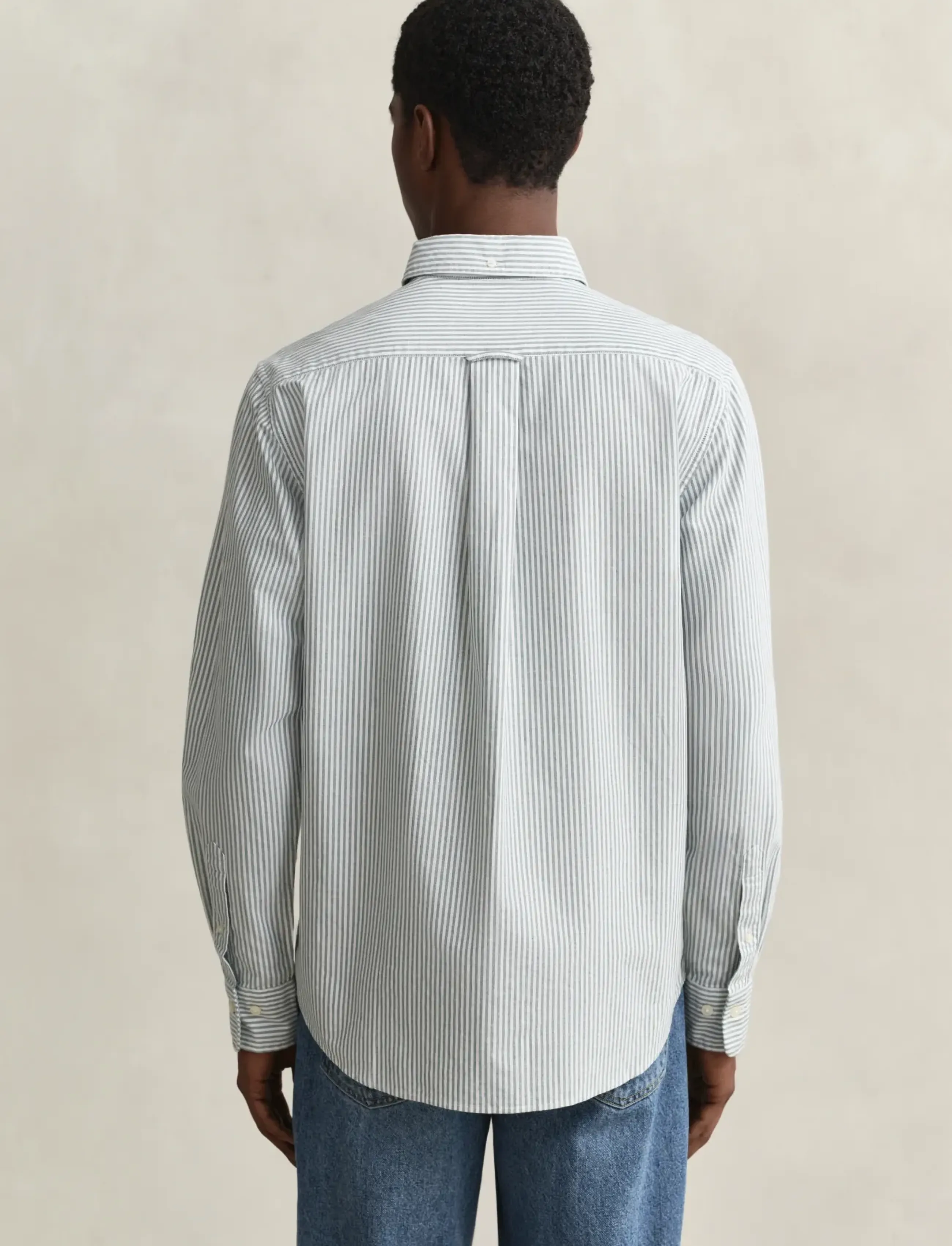 Gant - REG CLASSIC OXFORD STRIPE SHIRT - oxford skjorter - dark emerald - 2