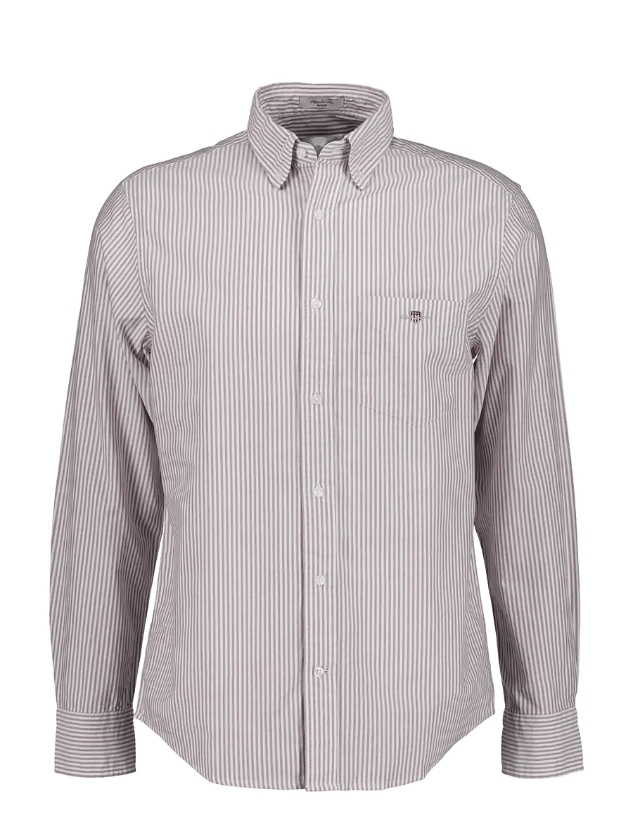Gant - REG CLASSIC OXFORD STRIPE SHIRT - oxford-skjortor - deep grape wine - 1