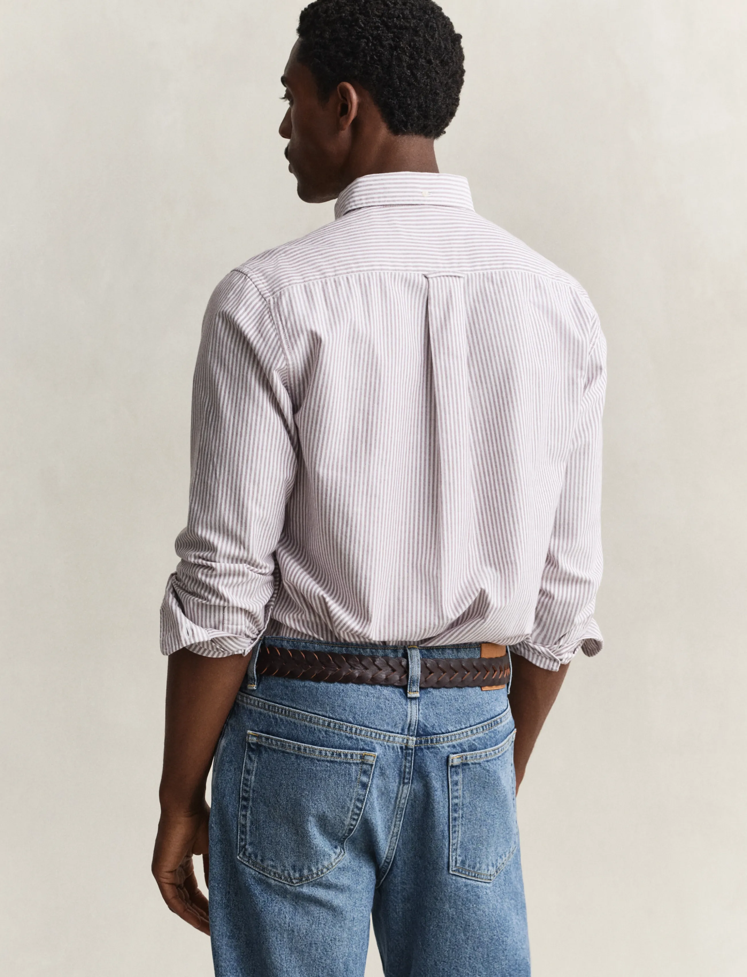 Gant - REG CLASSIC OXFORD STRIPE SHIRT - oxford-skjortor - deep grape wine - 2