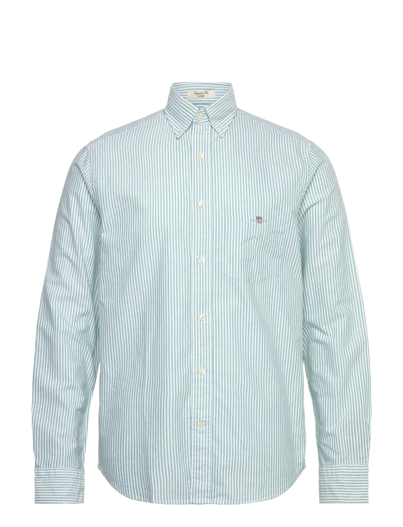 Gant REG CLASSIC OXFORD STRIPE SHIRT - GANT - DEEP GREEN / green