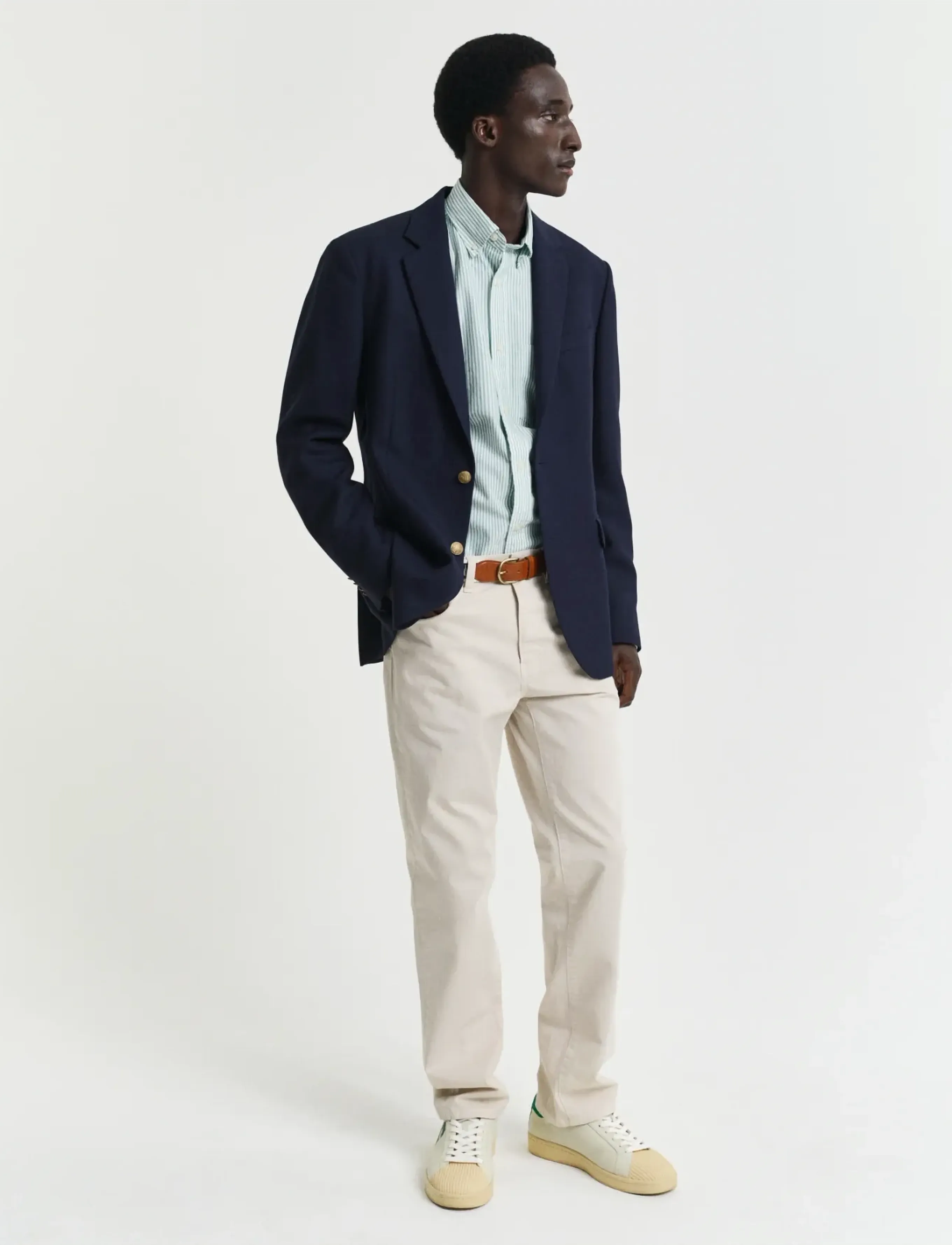 Gant - REG CLASSIC OXFORD STRIPE SHIRT - oxford skjorter - deep green - 5