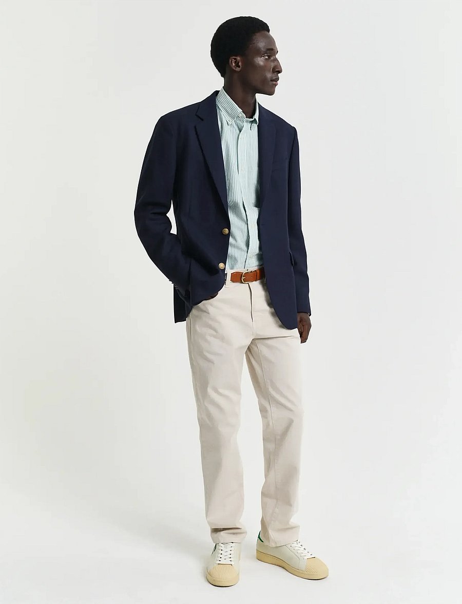 Gant - REG CLASSIC OXFORD STRIPE SHIRT - oxford skjorter - deep green - 5