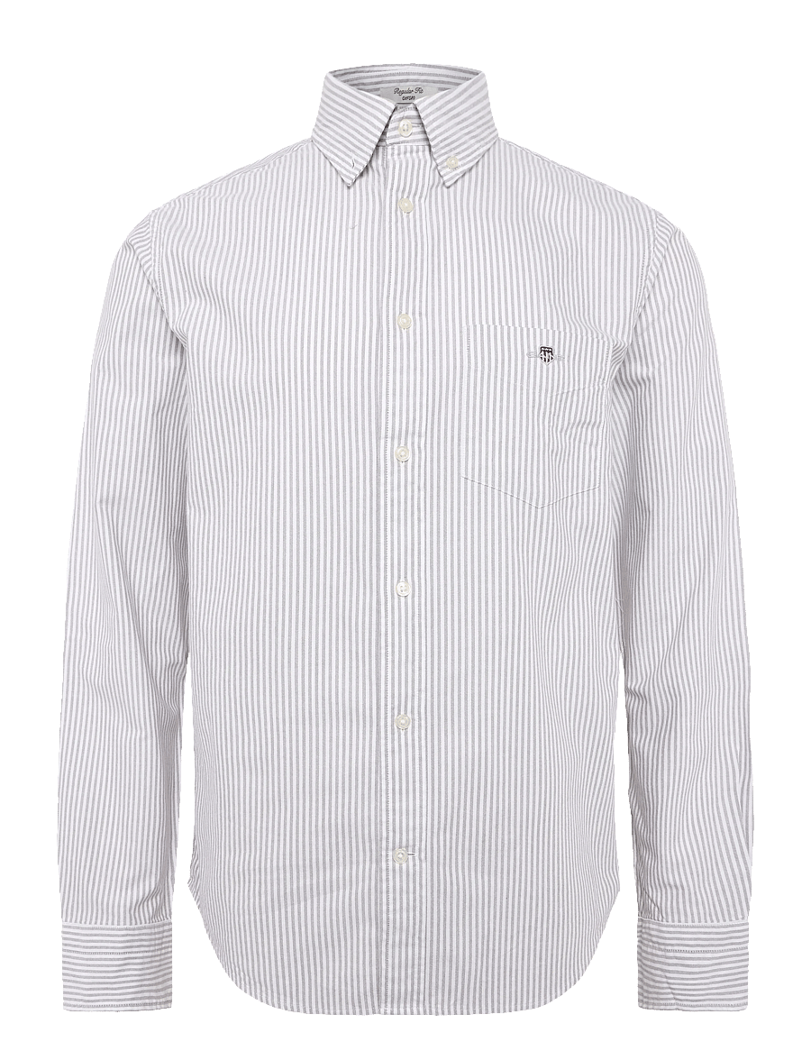 Gant - REG CLASSIC OXFORD STRIPE SHIRT - oxford skjorter - faded taupe - 0