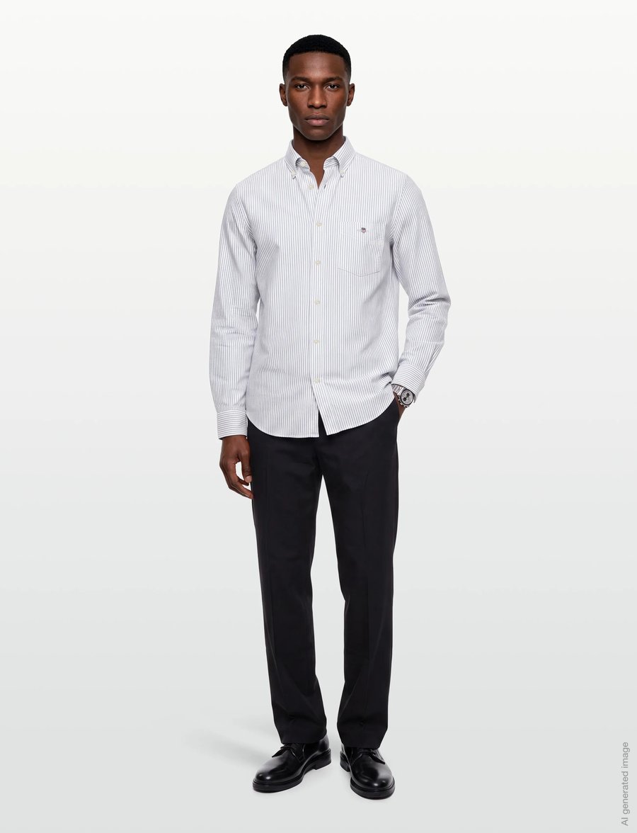 Gant - REG CLASSIC OXFORD STRIPE SHIRT - oxford-hemden - faded taupe - 0