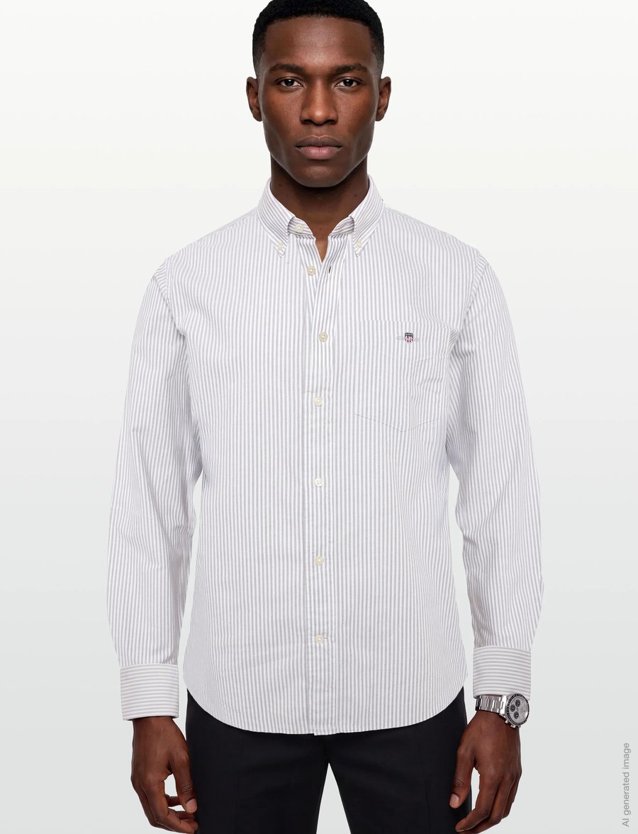 Gant - REG CLASSIC OXFORD STRIPE SHIRT - oxford-hemden - faded taupe - 3