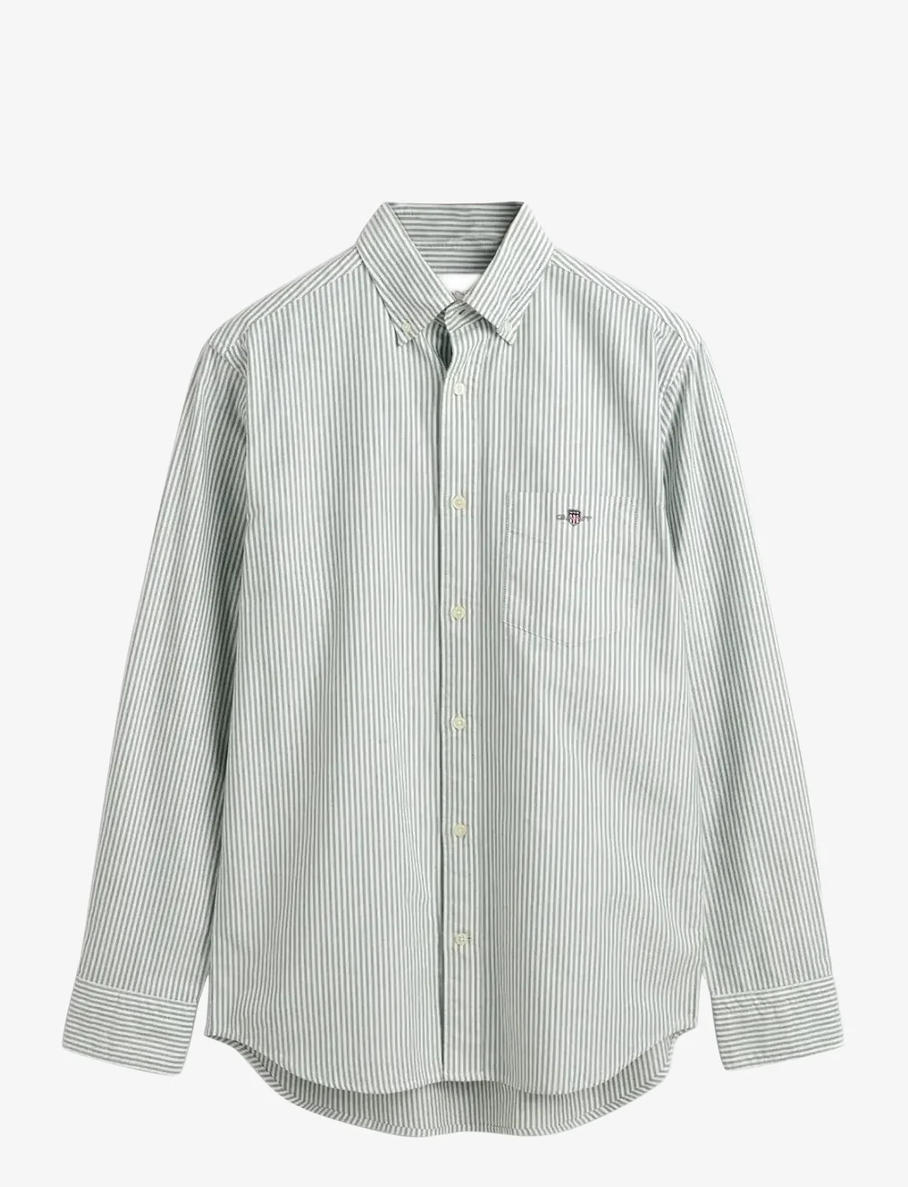 GANT - REG CLASSIC OXFORD STRIPE SHIRT - basic shirts - forest green - 0