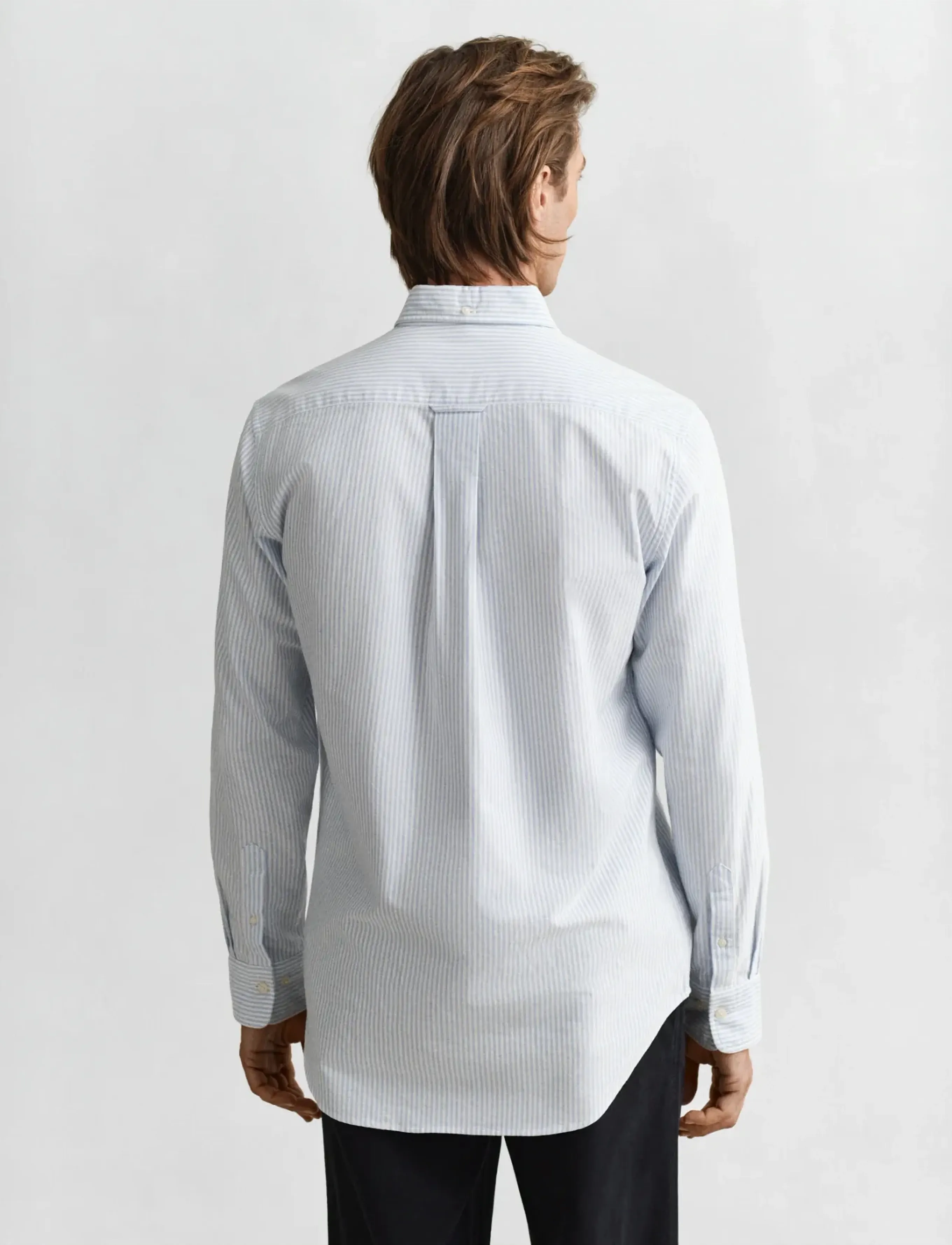 Gant - REG OXFORD BANKER STRIPE SHIRT - oxford shirts - light blue - 3