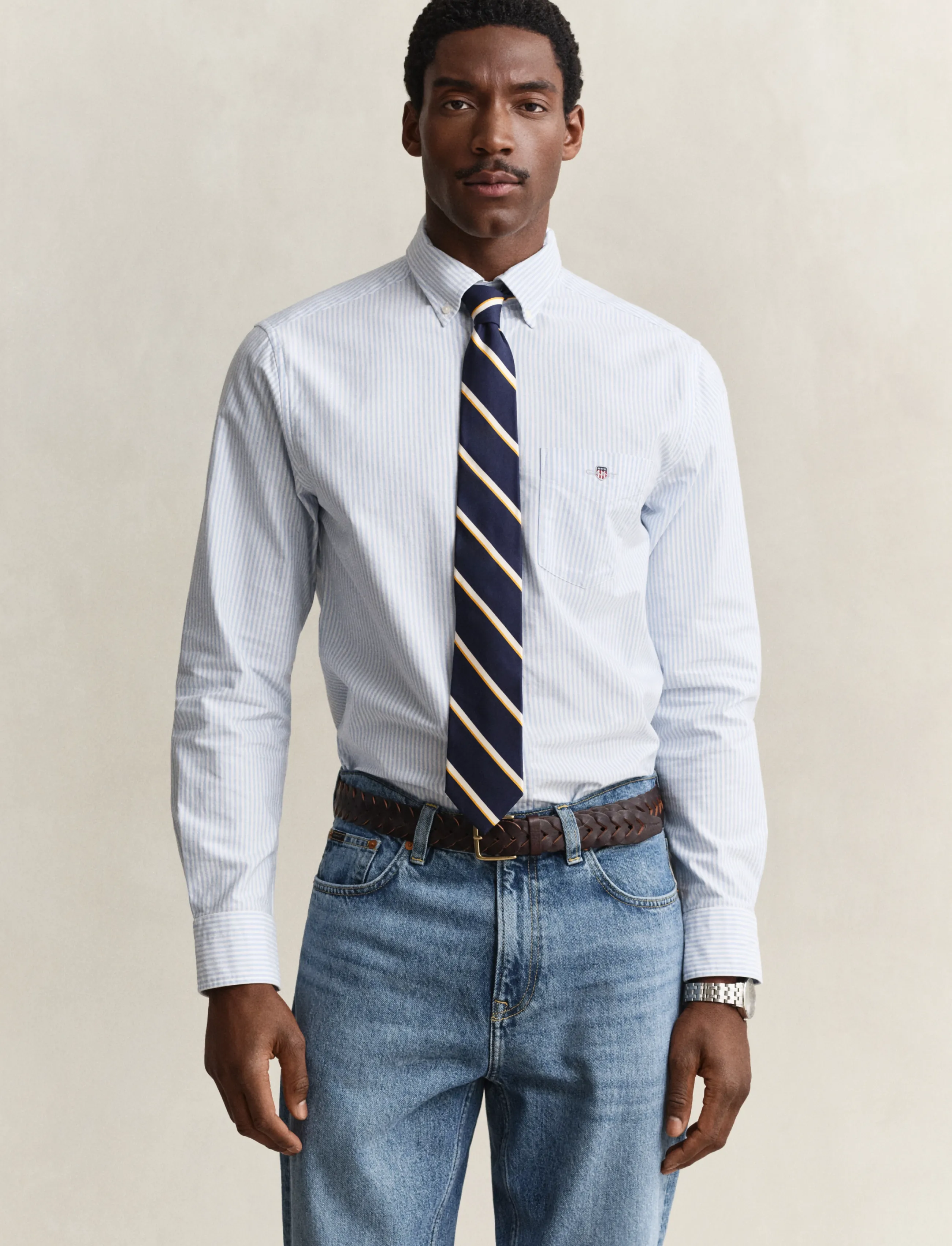 Gant Reg Classic Oxford Stripe Shirt skjortor & blusar herr – bild 6