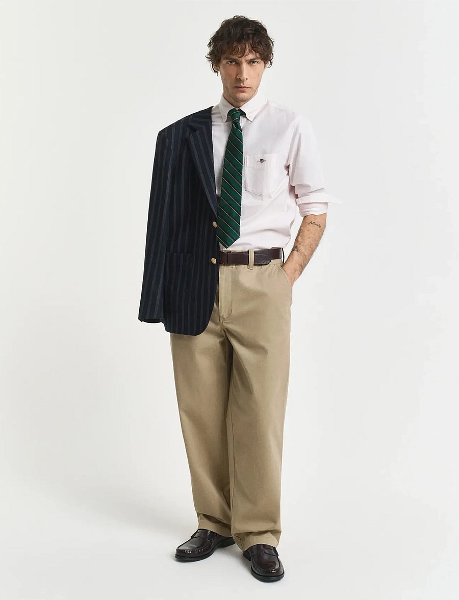 Gant - REG CLASSIC OXFORD STRIPE SHIRT - stribede skjorter - light pink - 5