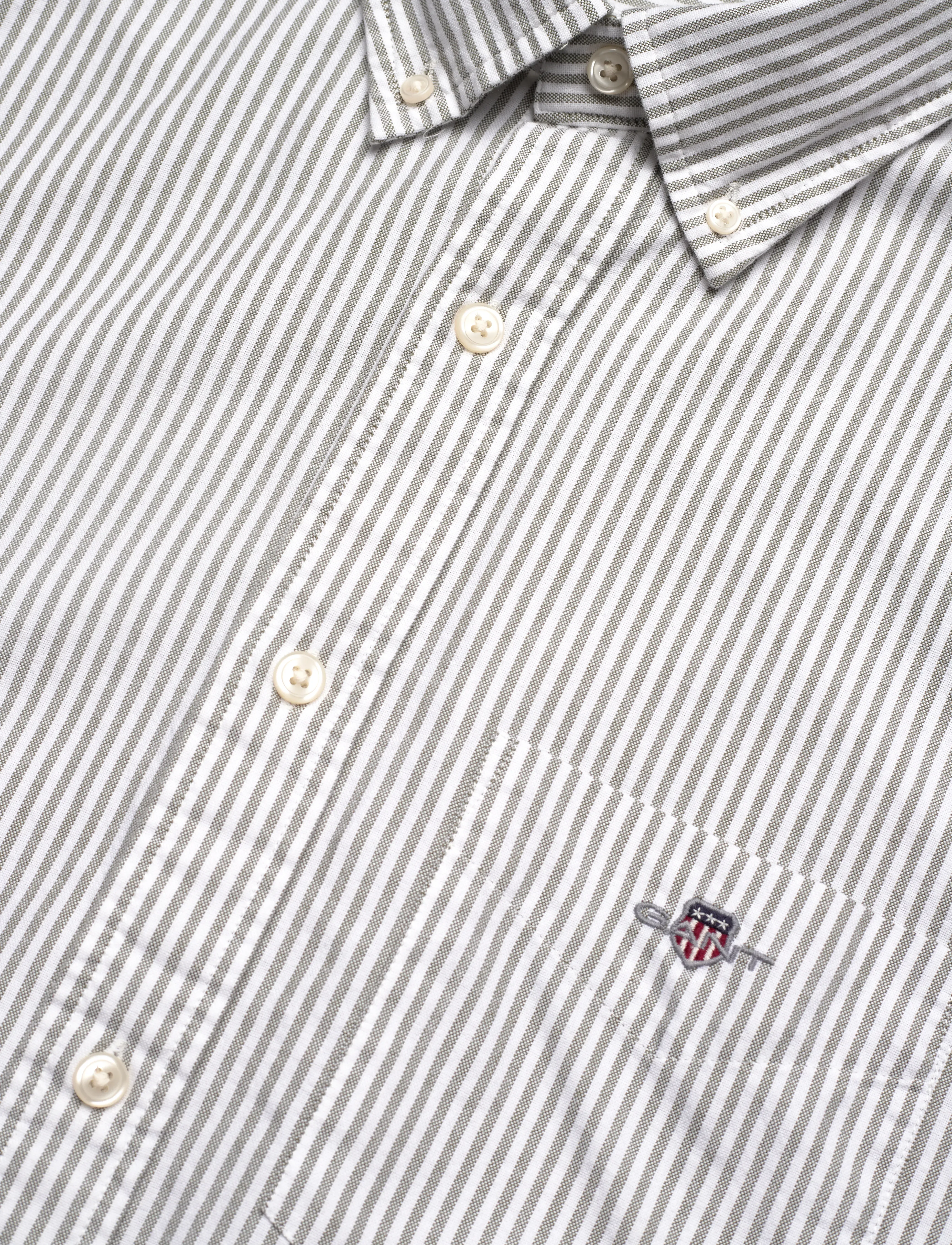 Gant - REG CLASSIC OXFORD STRIPE SHIRT - chemises oxford - moss green - 3