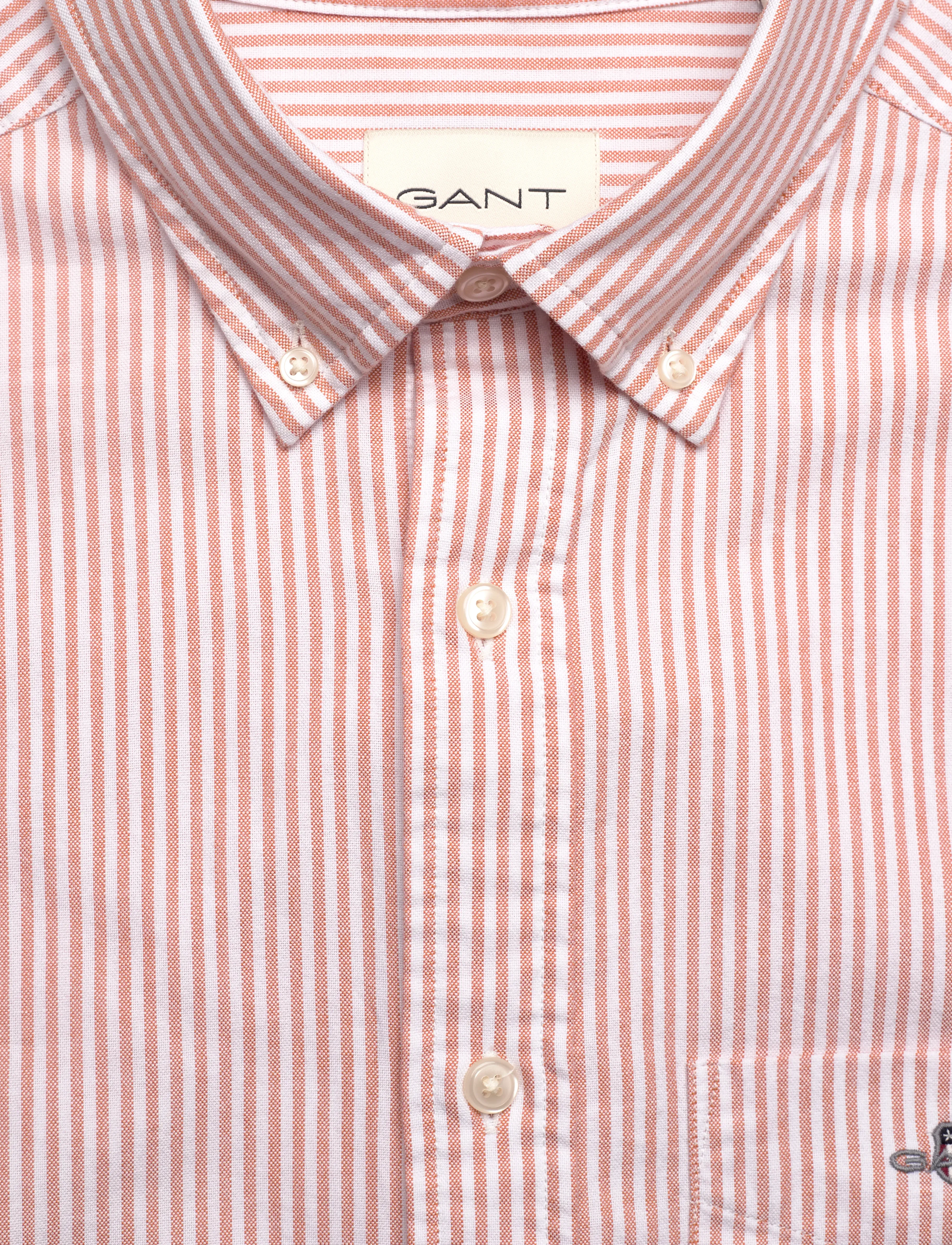Gant - REG CLASSIC OXFORD STRIPE SHIRT - oxford skjorter - orange bronze - 2