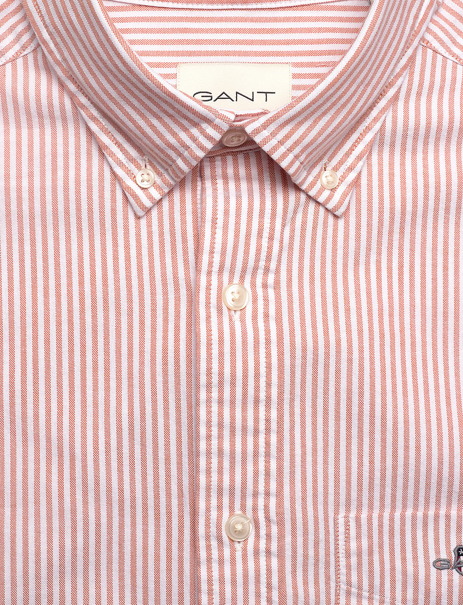 Gant - REG CLASSIC OXFORD STRIPE SHIRT - oxford skjorter - orange bronze - 2