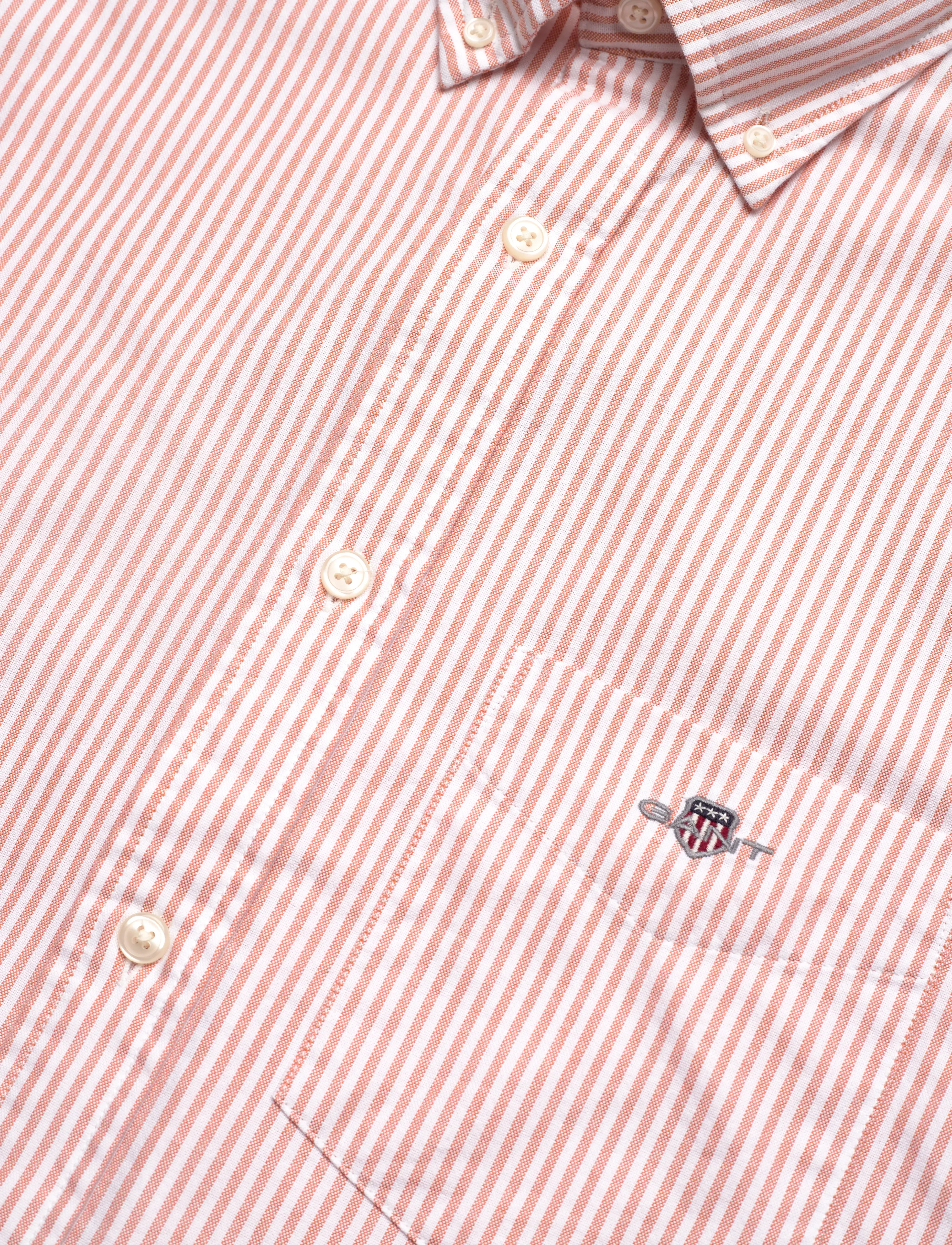 Gant - REG CLASSIC OXFORD STRIPE SHIRT - oxford skjorter - orange bronze - 3