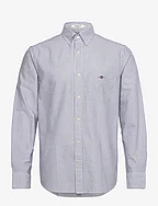 REG OXFORD BANKER STRIPE SHIRT - PERSIAN BLUE