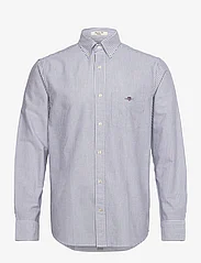GANT - REG OXFORD BANKER STRIPE SHIRT - oxford-skjortor - persian blue - 0