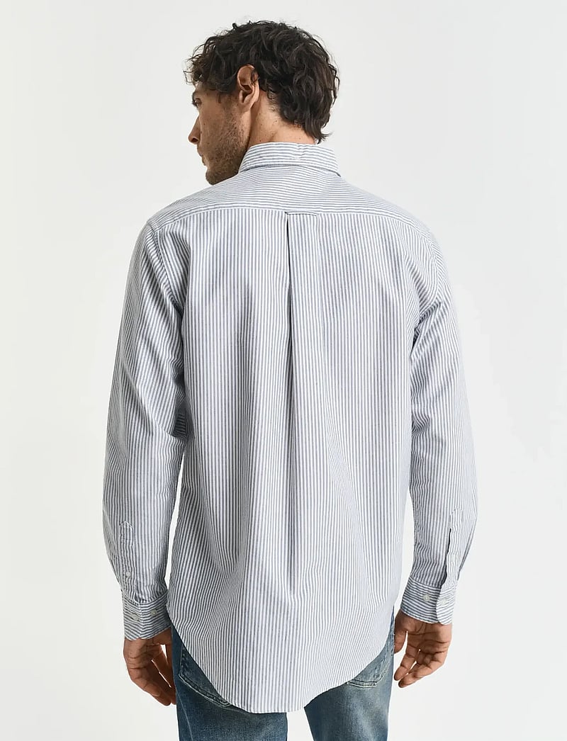 GANT - REG CLASSIC OXFORD STRIPE SHIRT - triibulised särgid - persian blue - 2