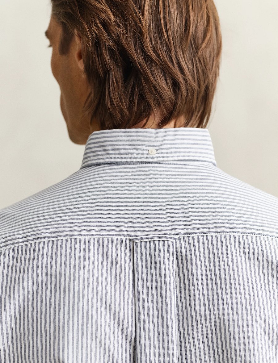 Gant - REG OXFORD BANKER STRIPE SHIRT - oxford skjorter - persian blue - 3