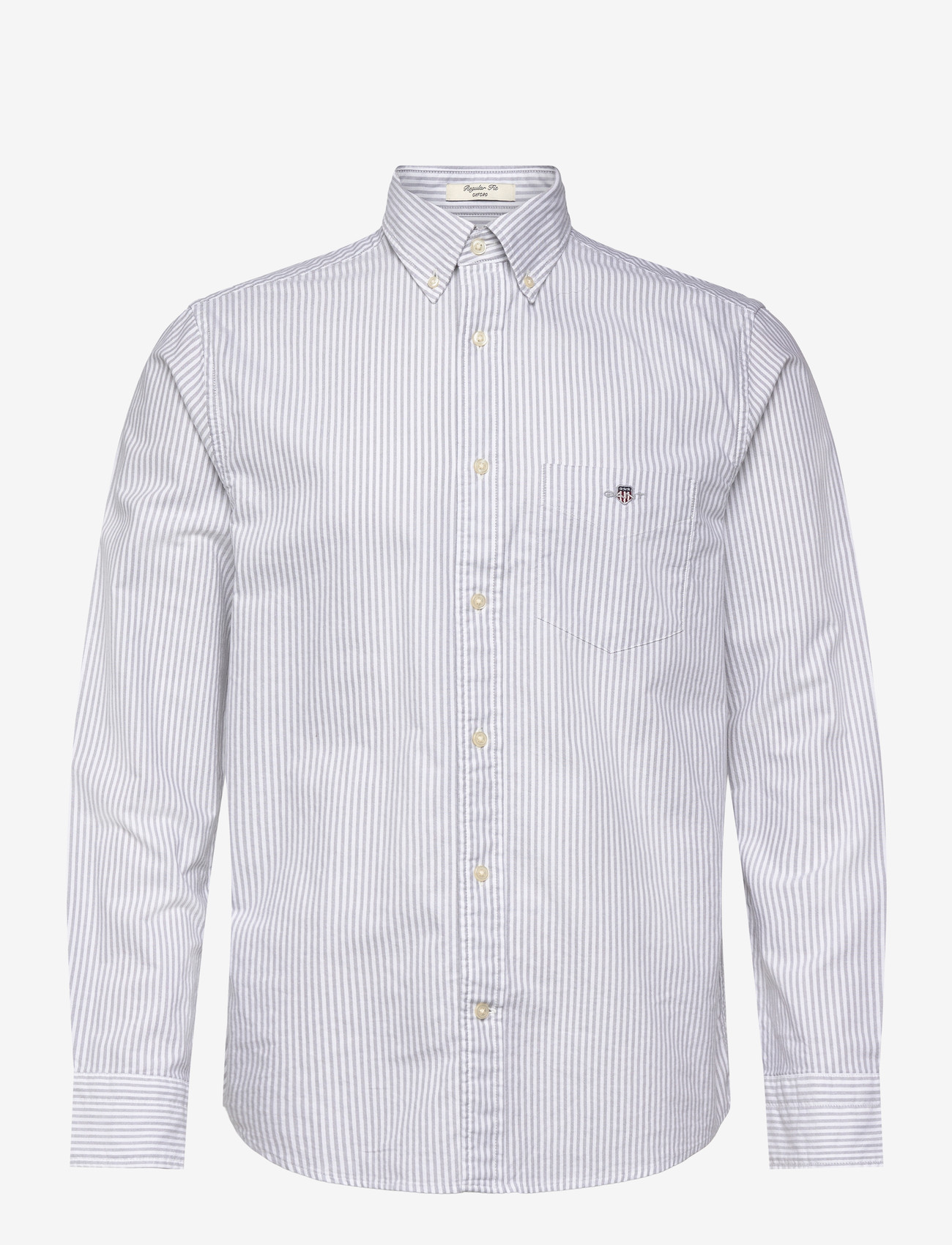 GANT - REG CLASSIC OXFORD STRIPE SHIRT - triibulised särgid - pewter grey - 1