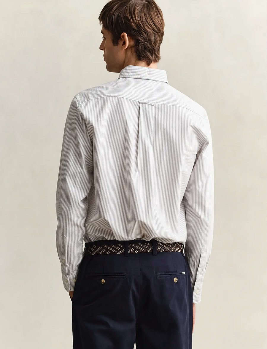 Gant - REG CLASSIC OXFORD STRIPE SHIRT - chemises à rayures - pewter grey - 3