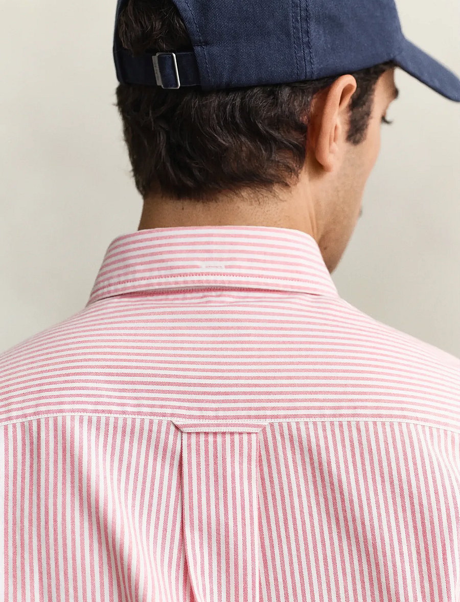 Gant - REG CLASSIC OXFORD STRIPE SHIRT - oxford skjorter - rose red - 4