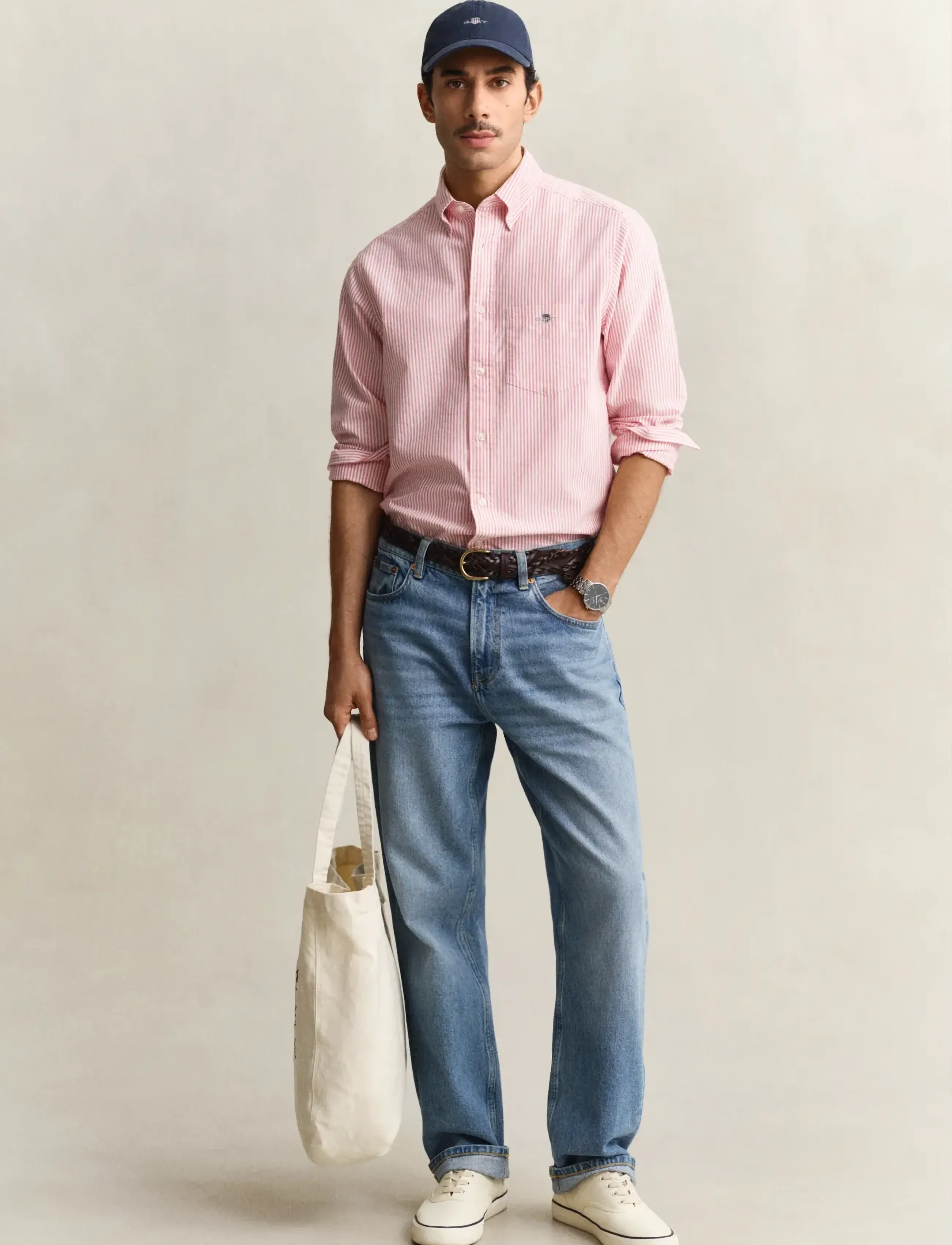 Gant - REG CLASSIC OXFORD STRIPE SHIRT - oxford skjorter - rose red - 5
