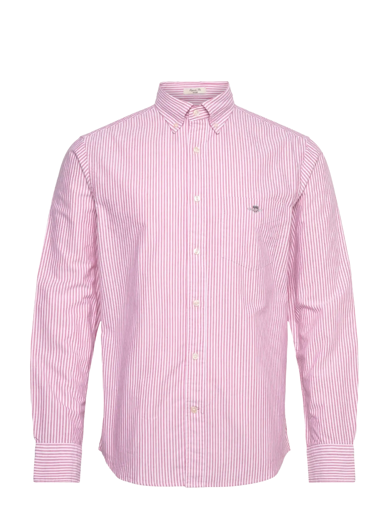 Gant REG CLASSIC OXFORD STRIPE SHIRT - Särgid - RUBY RED / pink/rose