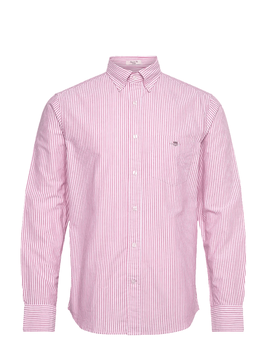 Gant - REG CLASSIC OXFORD STRIPE SHIRT - oxford skjorter - ruby red - 1
