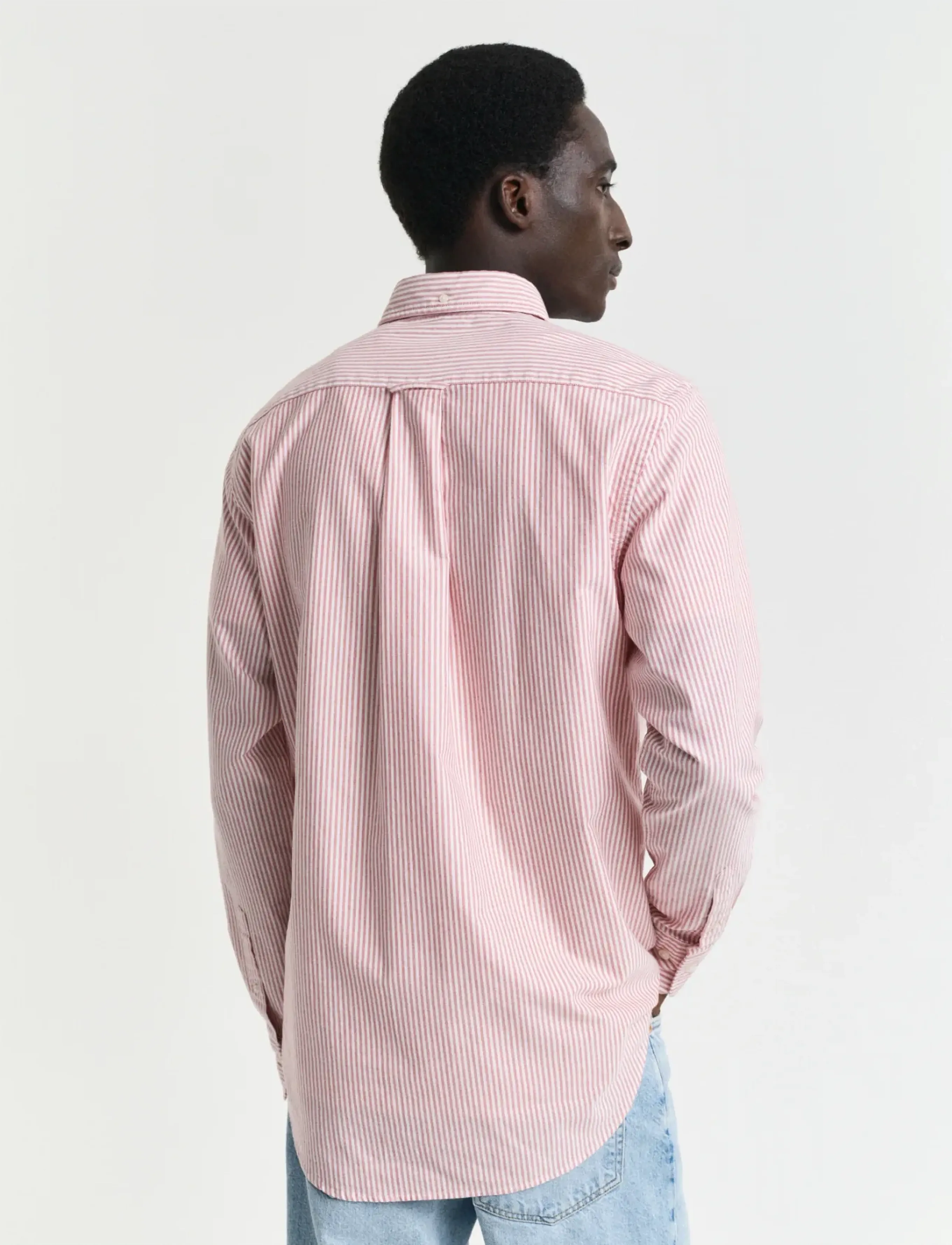 Gant - REG CLASSIC OXFORD STRIPE SHIRT - oxford skjorter - ruby red - 3