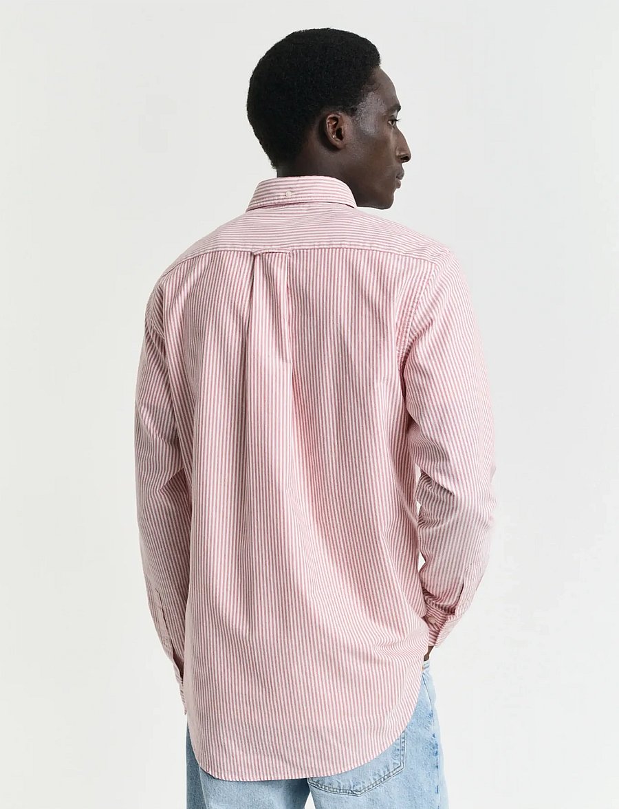 Gant - REG CLASSIC OXFORD STRIPE SHIRT - oxford skjorter - ruby red - 3