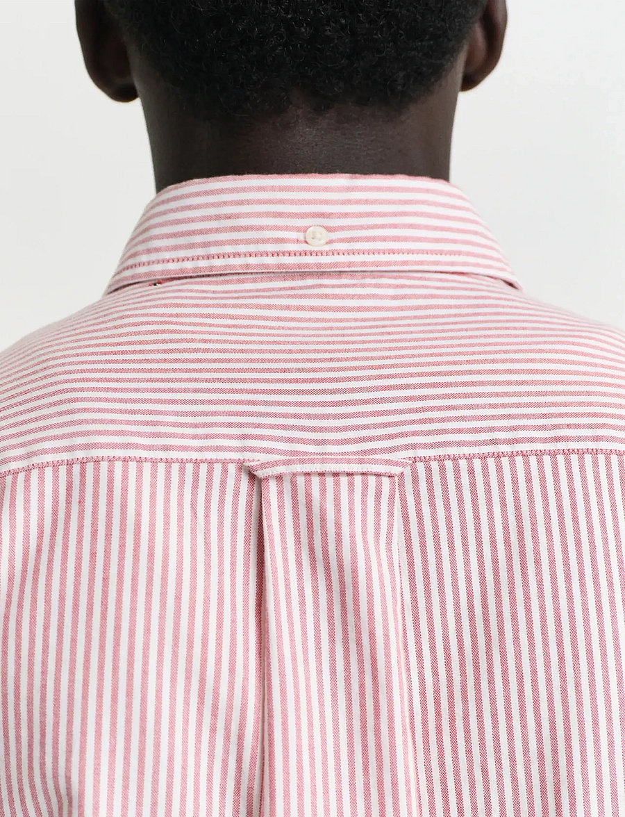Gant - REG CLASSIC OXFORD STRIPE SHIRT - oxford skjorter - ruby red - 4
