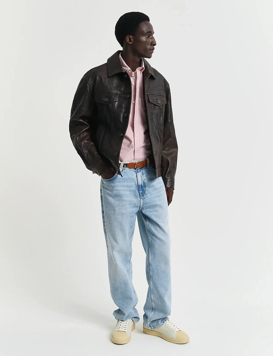 Gant - REG CLASSIC OXFORD STRIPE SHIRT - oxford skjorter - ruby red - 5