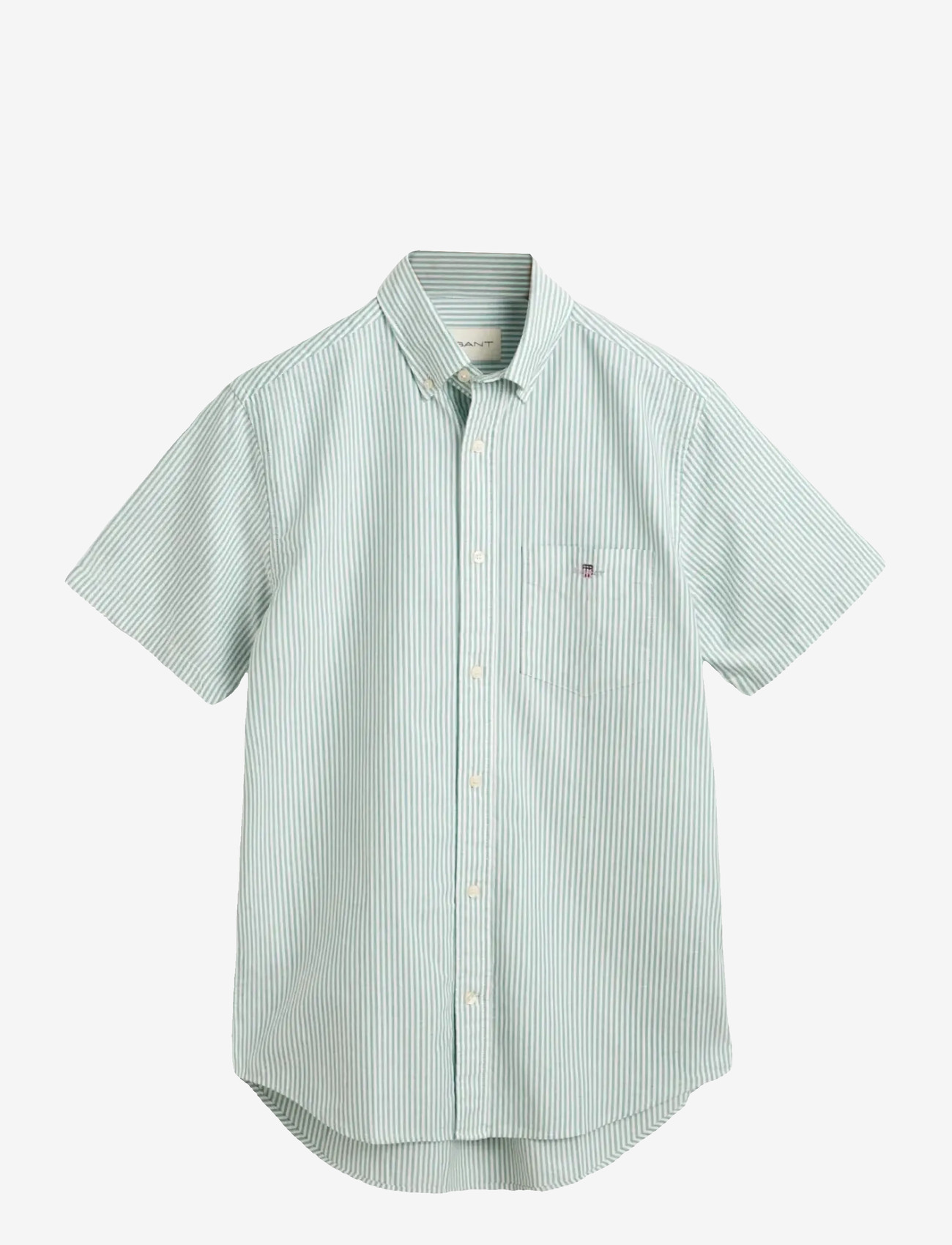 Gant - REG CLASSIC OXFORD STRIPE SS SHIRT - deep green - 0