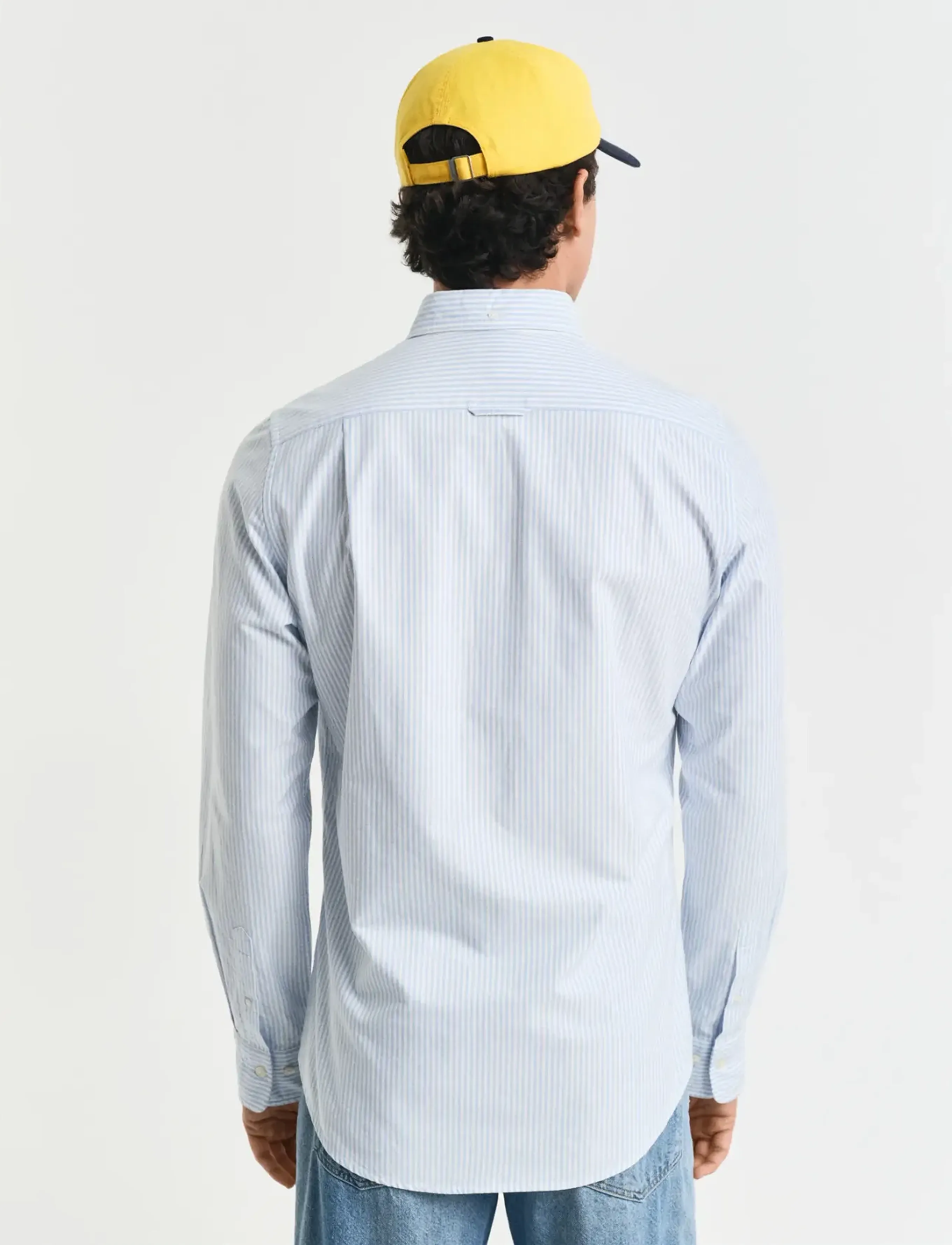 Gant - SLIM CLASSIC OXFORD STRIPE SHIRT - stribede skjorter - light blue - 3