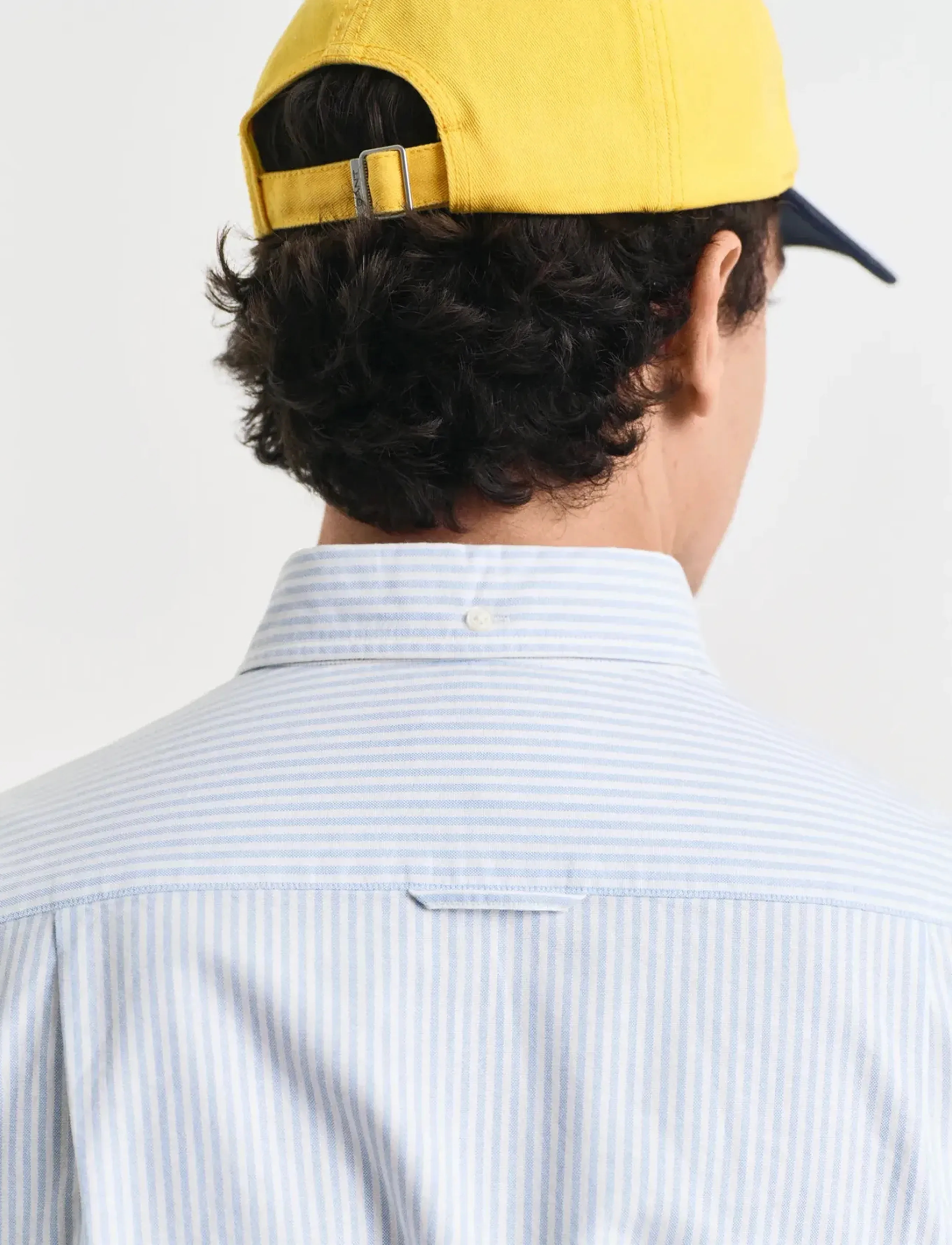 Gant - SLIM CLASSIC OXFORD STRIPE SHIRT - stribede skjorter - light blue - 4