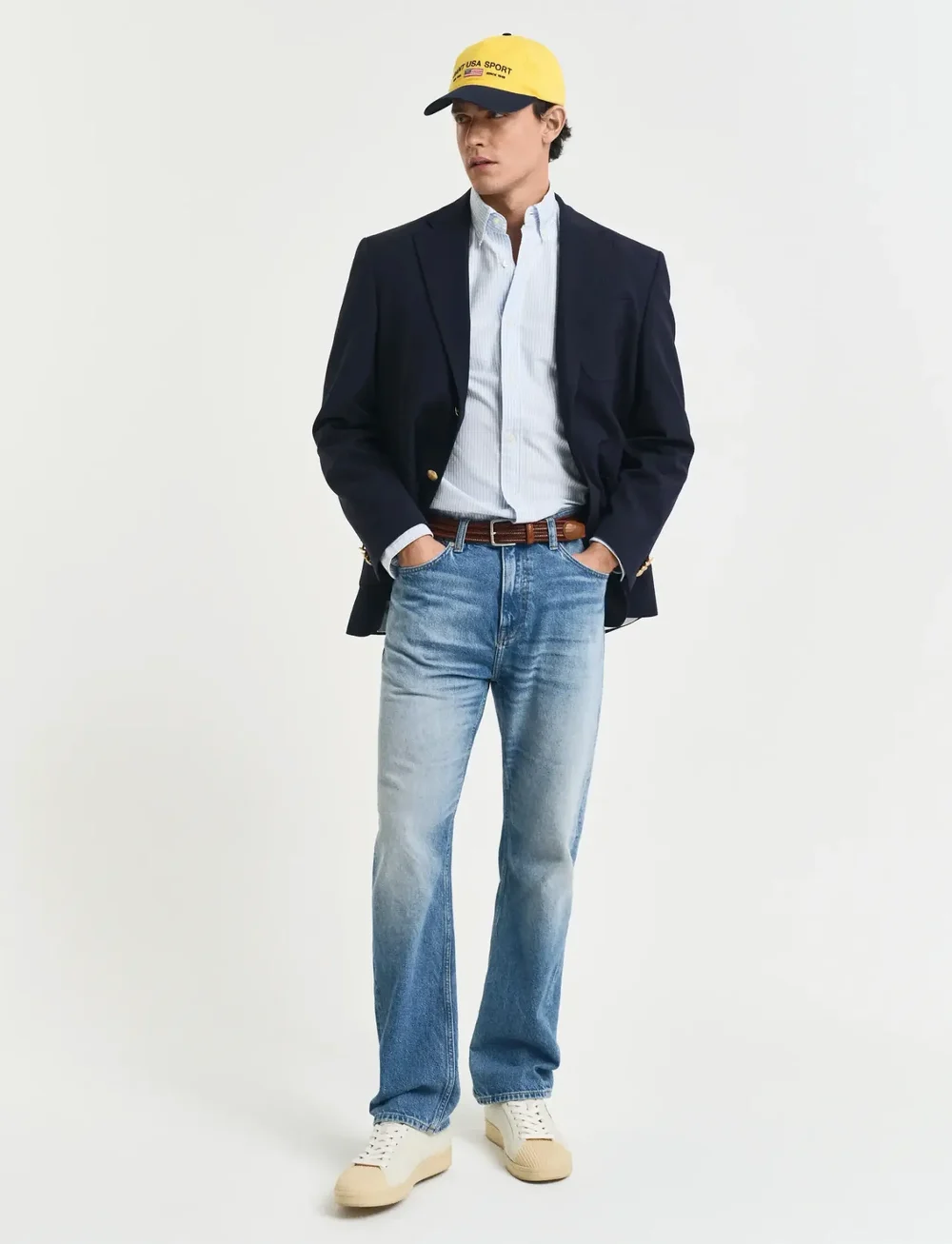 GANT - SLIM CLASSIC OXFORD STRIPE SHIRT - basic skjorter - light blue - 5