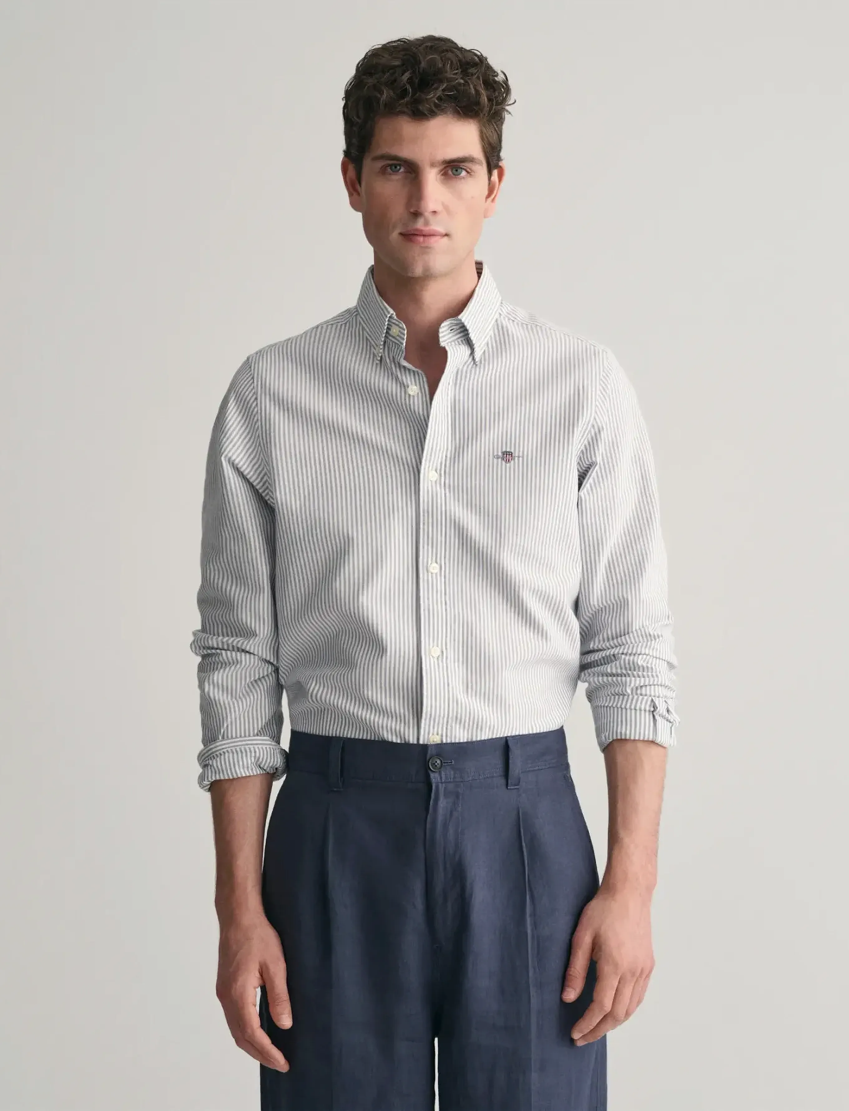 Gant SLIM CLASSIC OXFORD STRIPE SHIRT - Riided - PERSIAN BLUE / blue