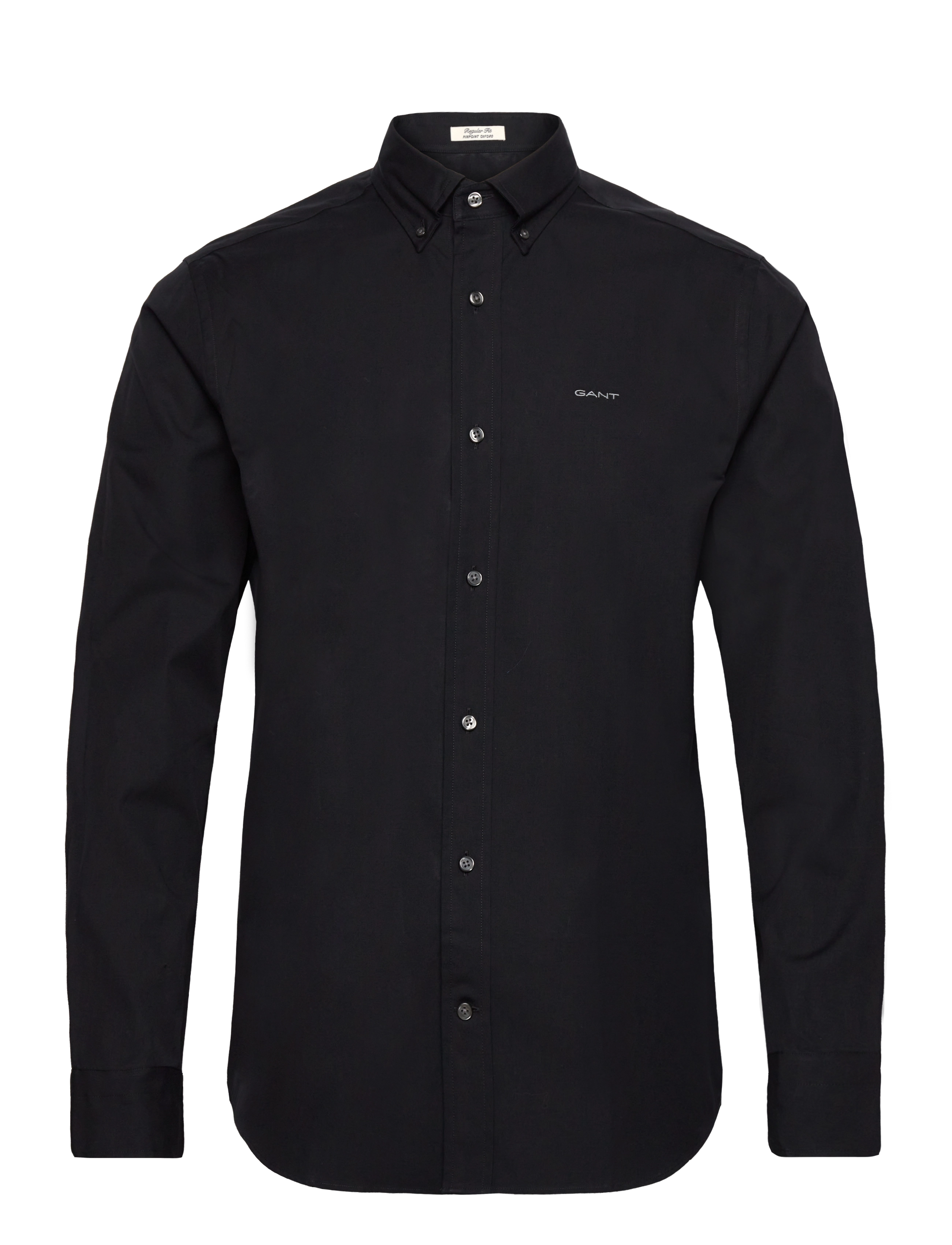 Gant REG PINPOINT OXFORD SHIRT - Basic shirts - BLACK / black