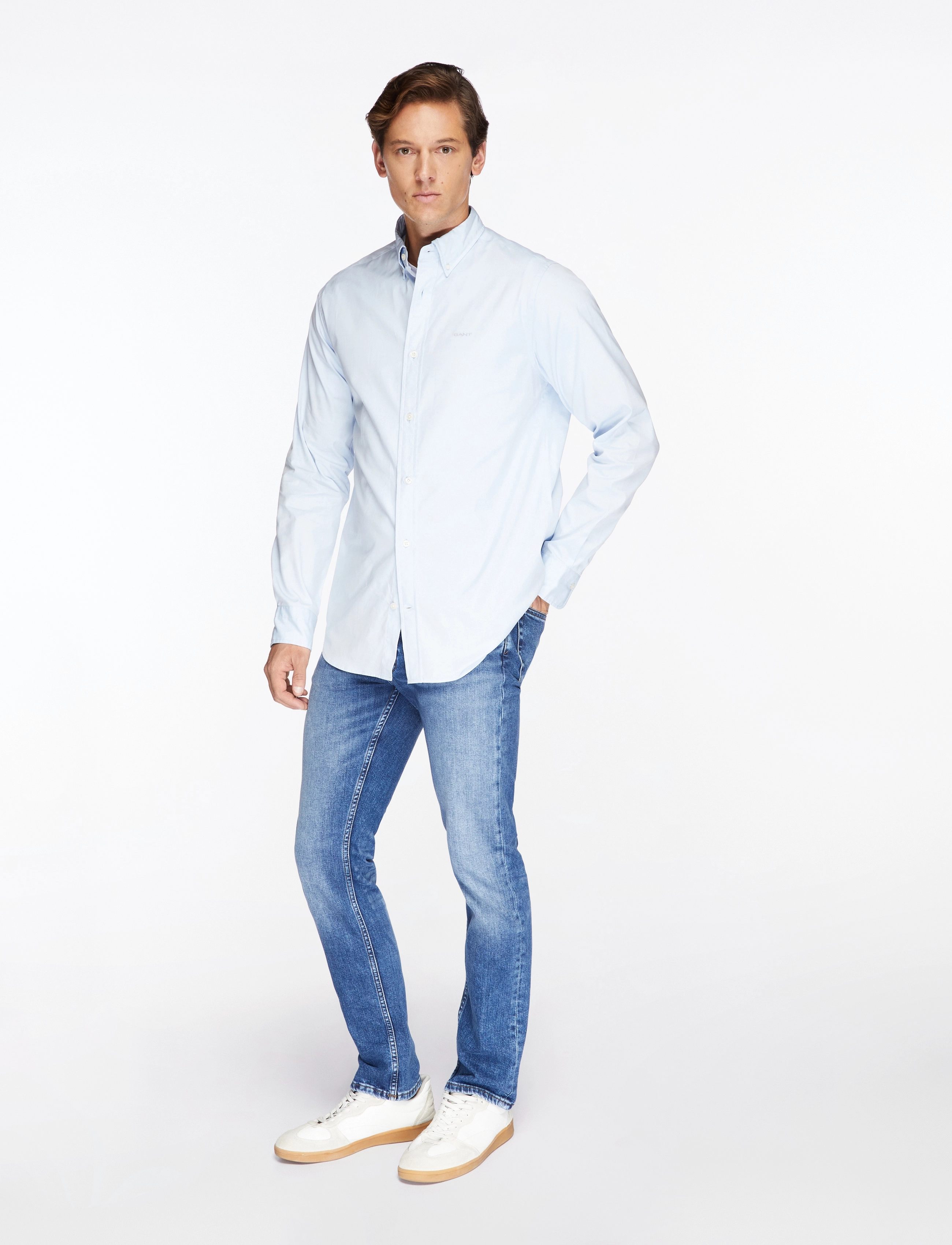 Gant - REG PINPOINT OXFORD SHIRT - oxford skjorter - light blue - 3